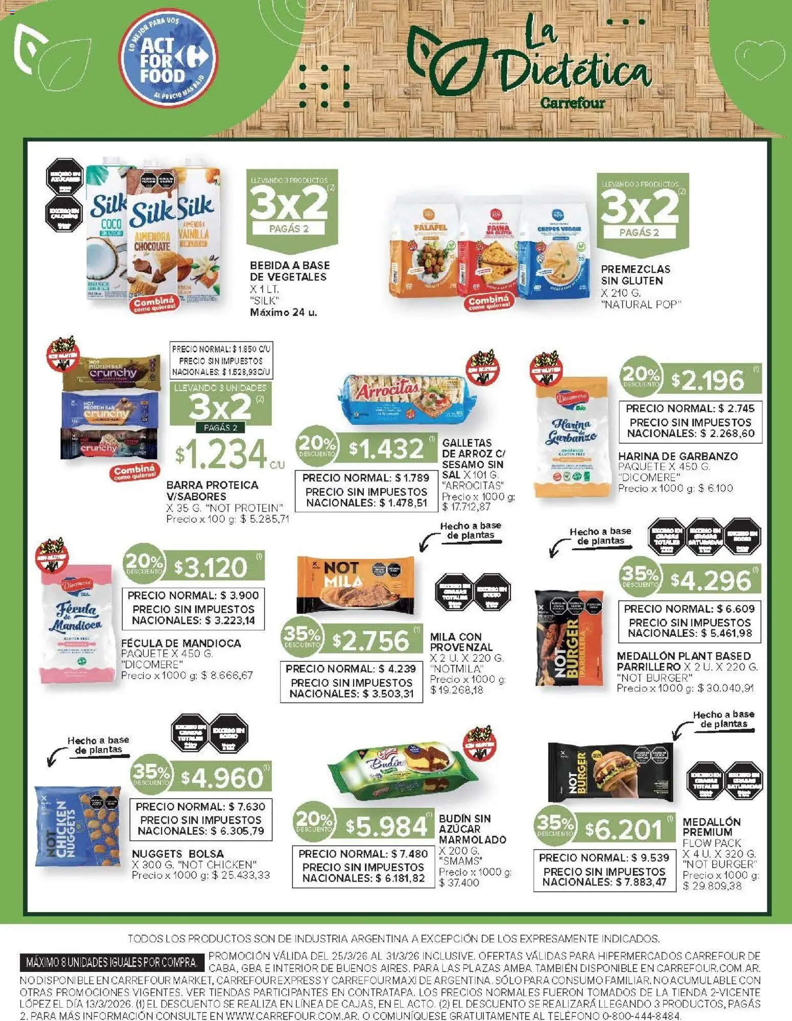 Carrefour ofertas │ válido desde el 25.03.2026 | Página: 18 | Productos: Sal, Almendra, Provenzal, Galletas