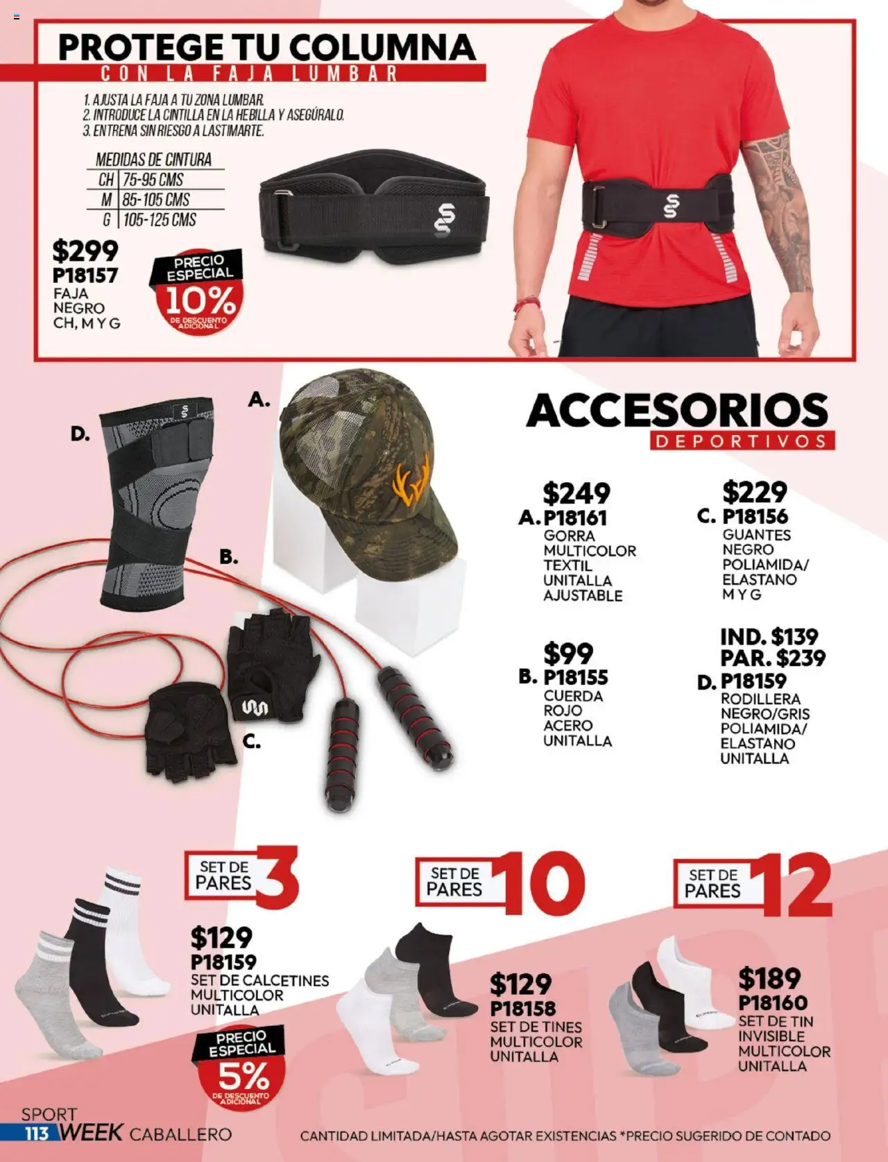 Nuevas ofertas de Cklass válidas en toda la República Mexicana desde el 25.08.2025. ¡Encuentra las mejores ofertas en Cklass - Catálogo Sportweek! | Página: 114 | Productos: Cuerda, Gorra, Guantes, Faja