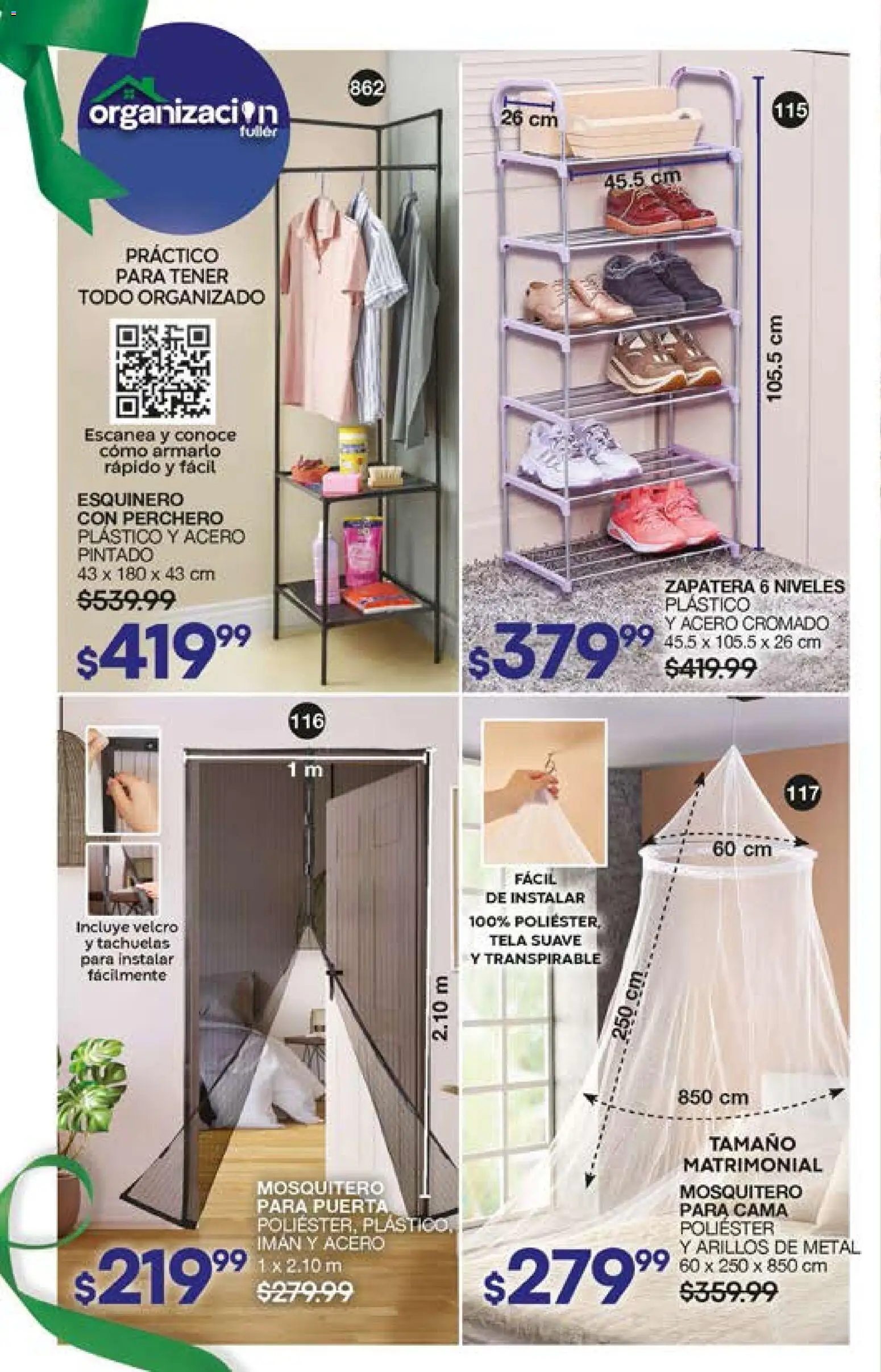 Nuevas ofertas de Fuller válidas en toda la República Mexicana desde el 29.10.2025. ¡Encuentra las mejores ofertas en Fuller campaña 15 2025! | Página: 66 | Productos: Mosquitero, Tachuelas, Cama, Perchero