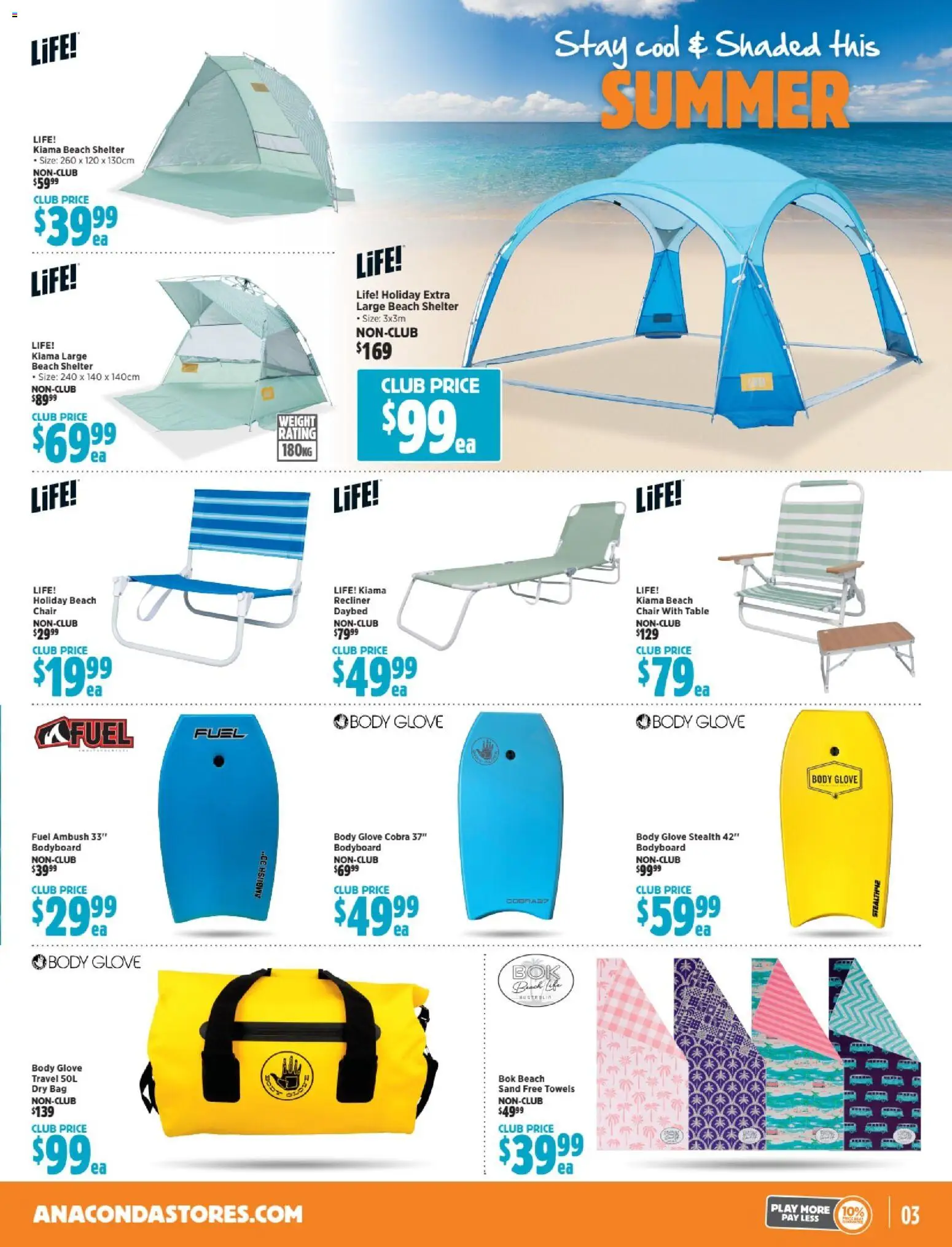 Anaconda catalogue - valid from 27.10.2025 | Page: 3 | Products: Table, Recliner, Towels, Bag