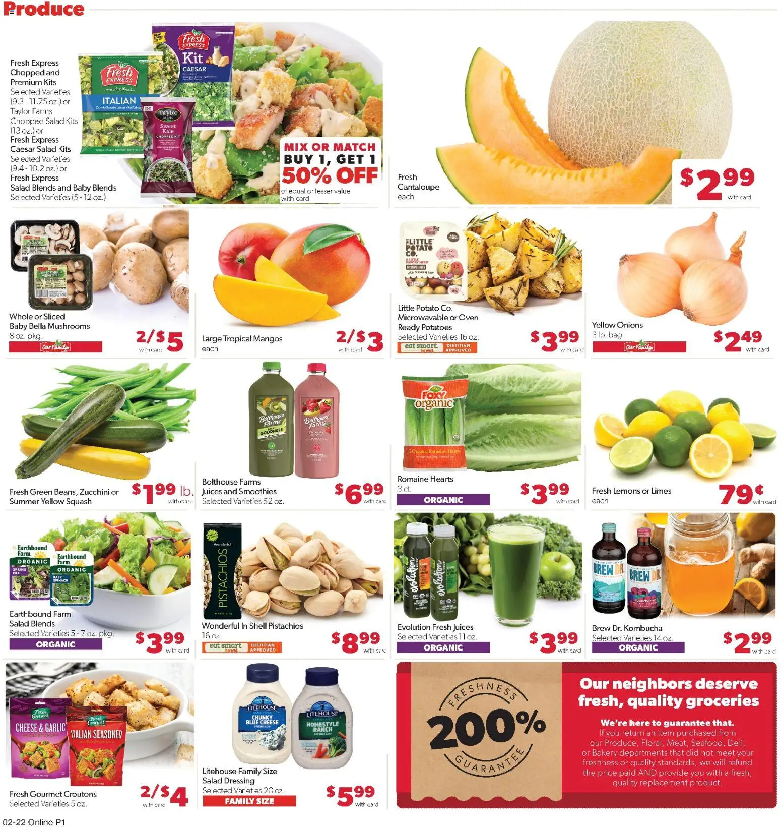 Family Fare Weekly Ad - NE - valid from 22.02.2026 | Page: 5 | Products: Romaine, Zucchini, Spinach, Cheese