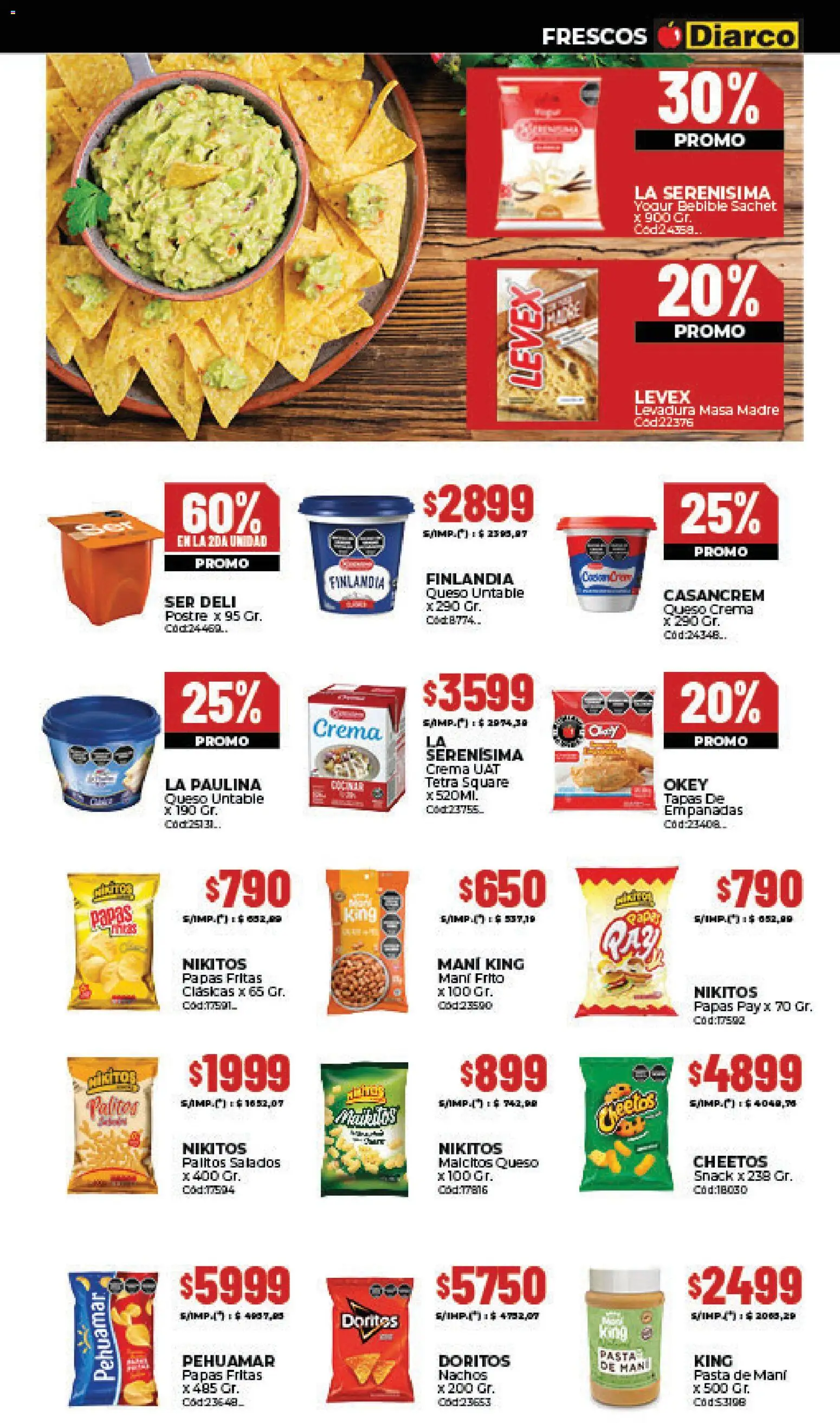 Diarco ofertas │ válido desde el 03.11.2025 | Página: 13 | Productos: Queso, Yogur, Papas fritas, Crema