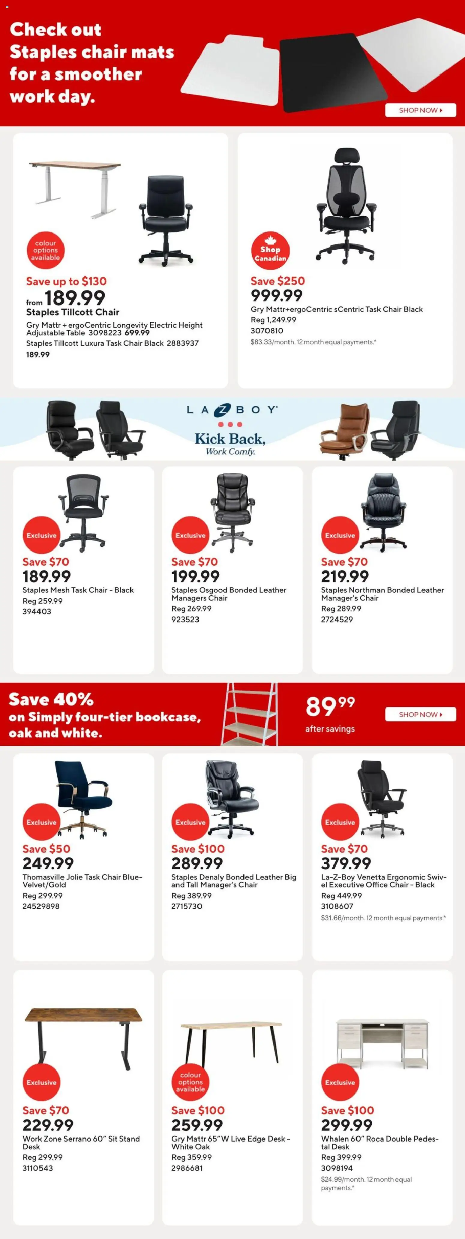 Staples flyer valid from 01.01.2026 | Page: 14 | Products: Table, Chair