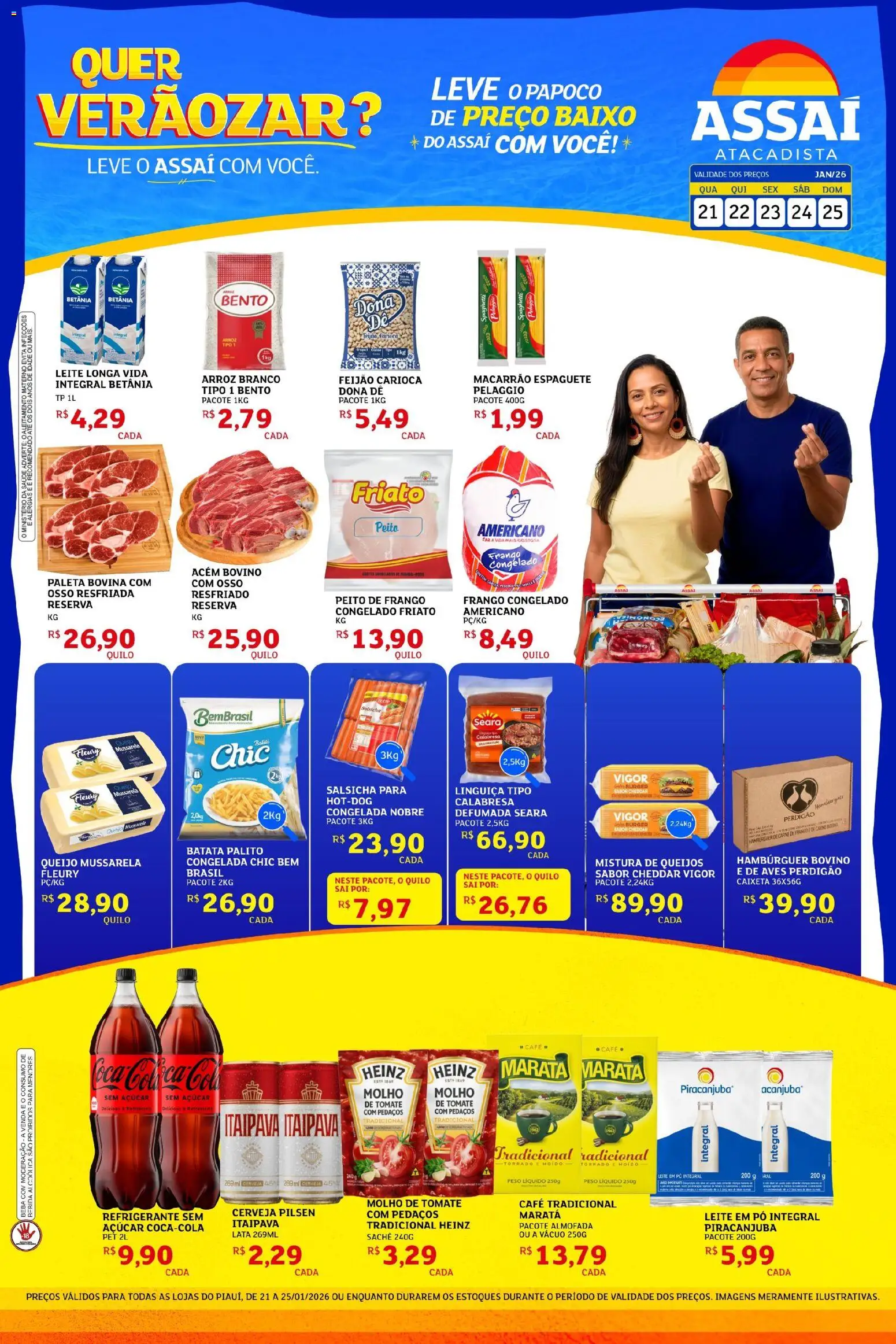 Assaí Atacadista Folheto - válido de 21.01.2026 | Página: 1 | Produtos: Café, Baixo, Bebida, Açúcar
