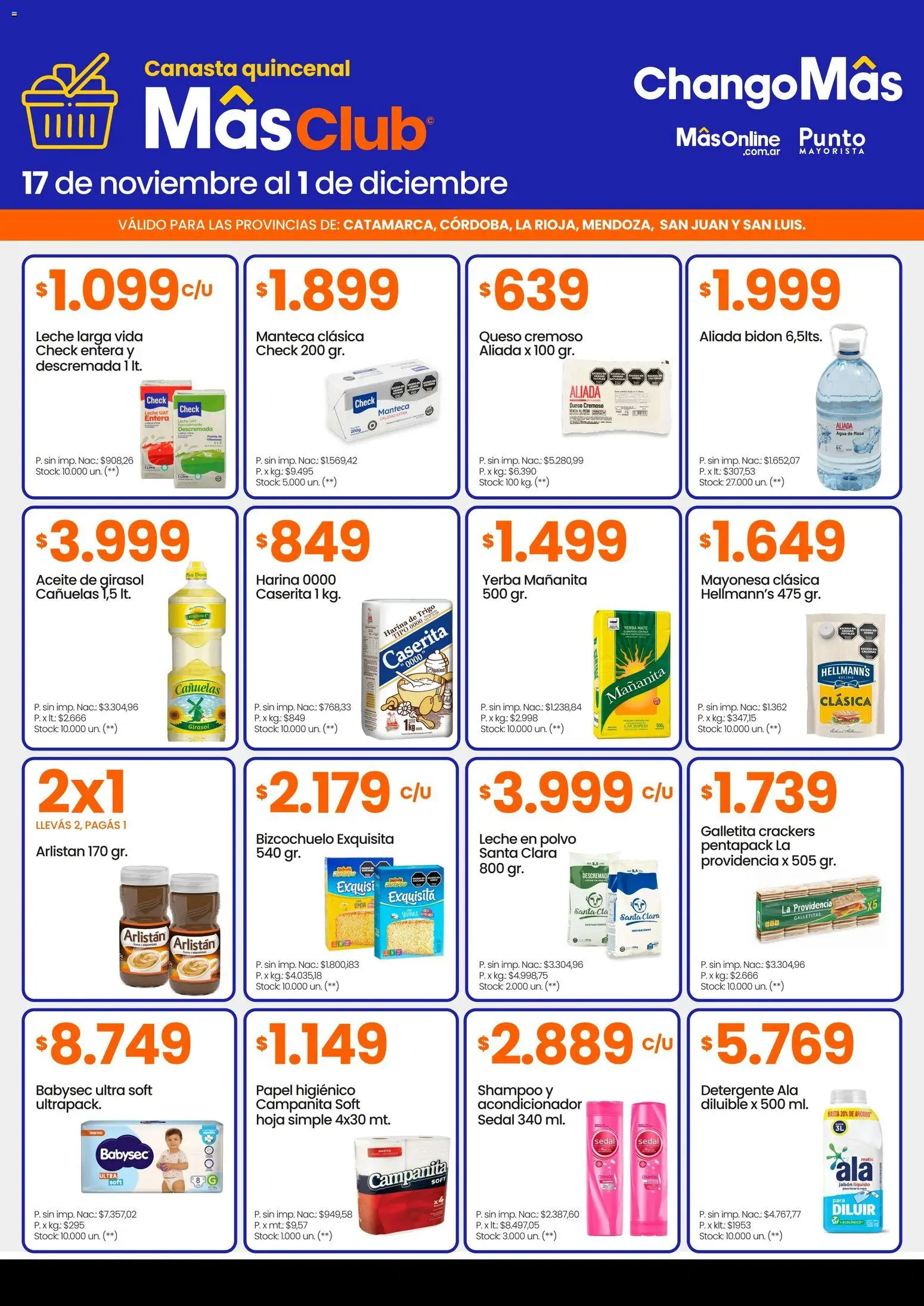 Punto Mayorista catálogo Club │ válido desde el 17.11.2025 | Página: 1 | Productos: Jabón líquido, Shampoo, Acondicionador, Agua