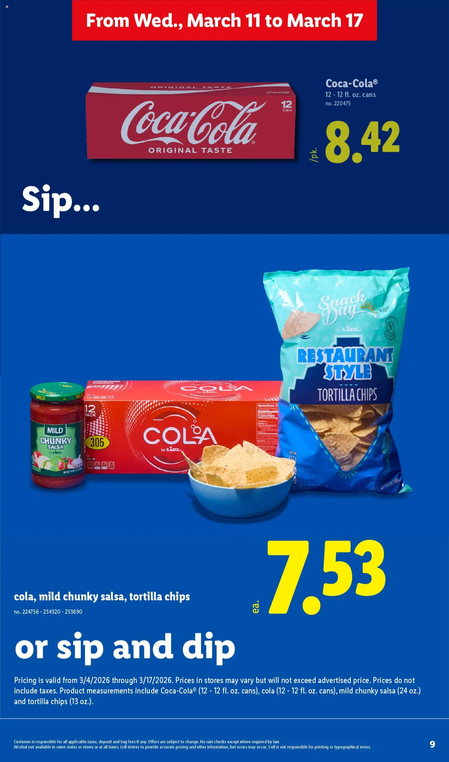 Lidl Weekly Ad - valid from 11.03.2026 | Page: 9 | Products: Chips, Bag