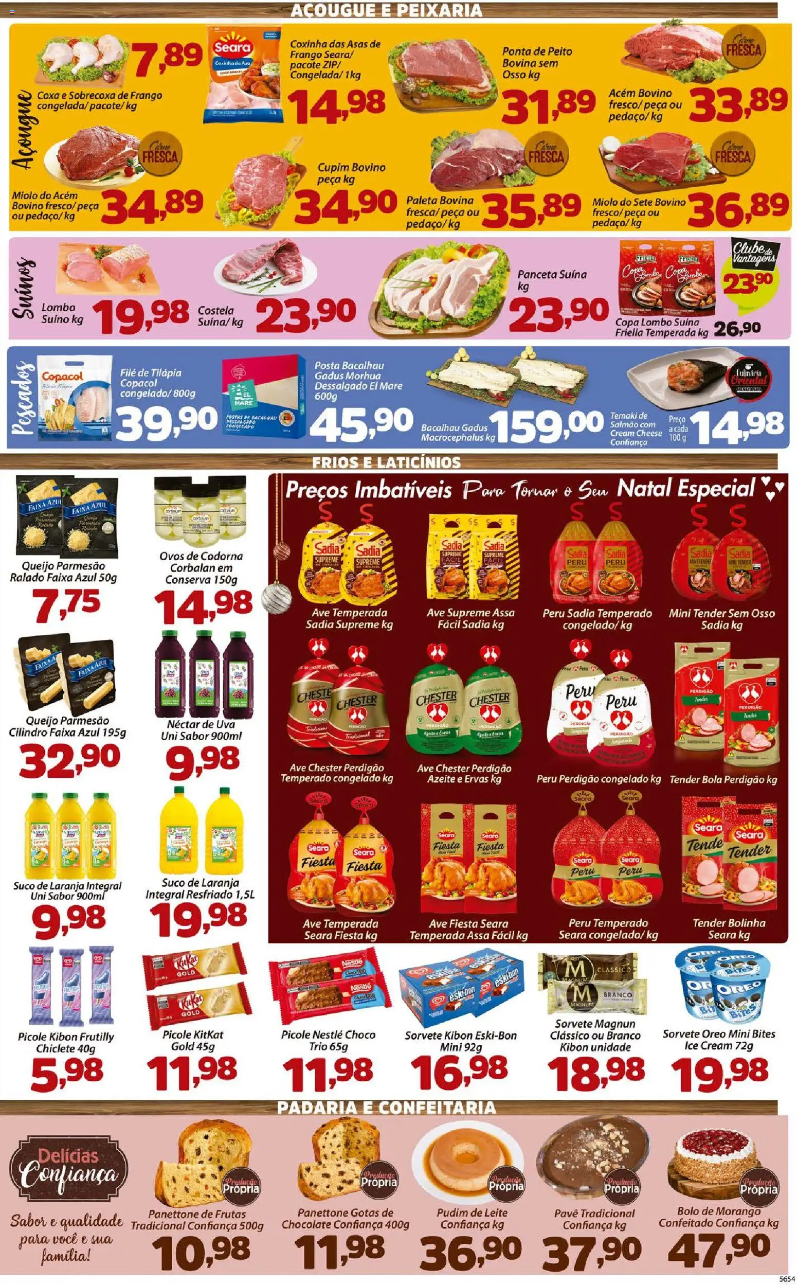 Confiança Folheto - válido de 23.12.2025 | Página: 4 | Produtos: Leite, Chocolate, Sorvete, Frango