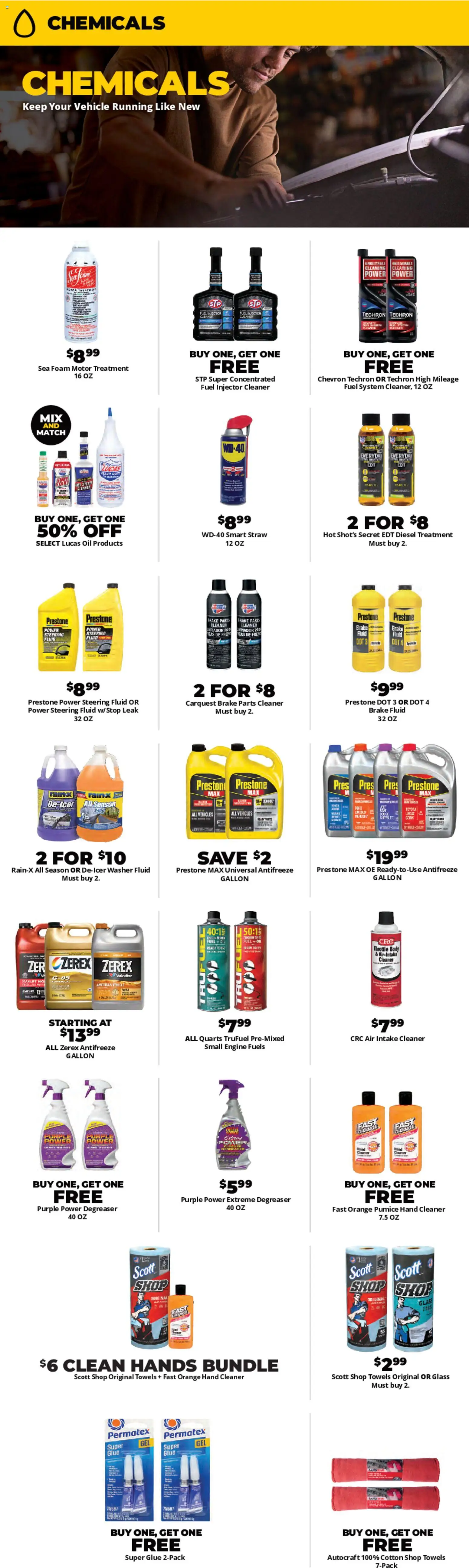 Advance Auto Parts Weekly Ad - valid from 01.03.2026 | Page: 3 | Products: Oil, Steering, Antifreeze, Air Intake