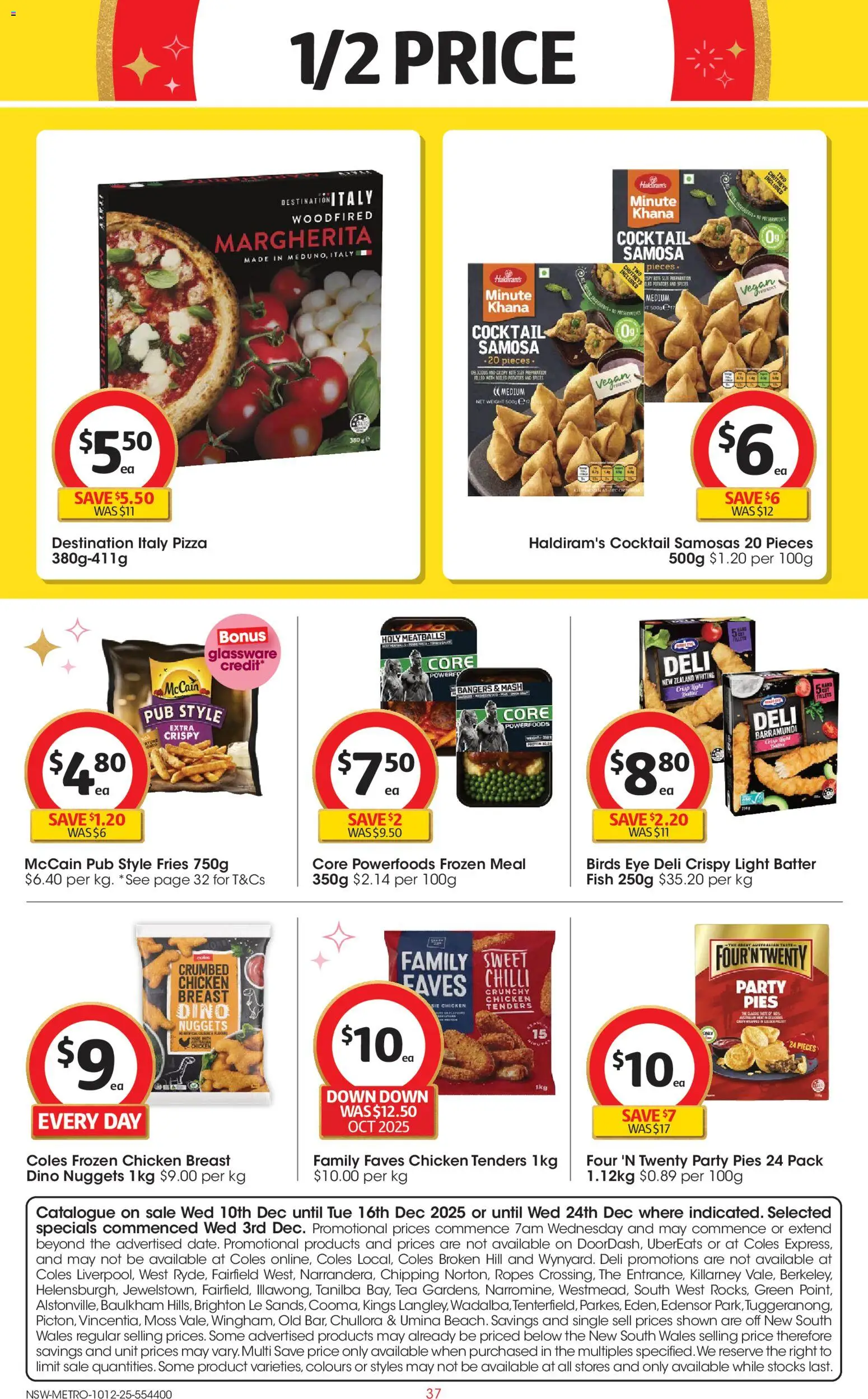 Coles catalogue - valid from 10.12.2025 | Page: 37 | Products: Light, Pizza, Chicken, Fish