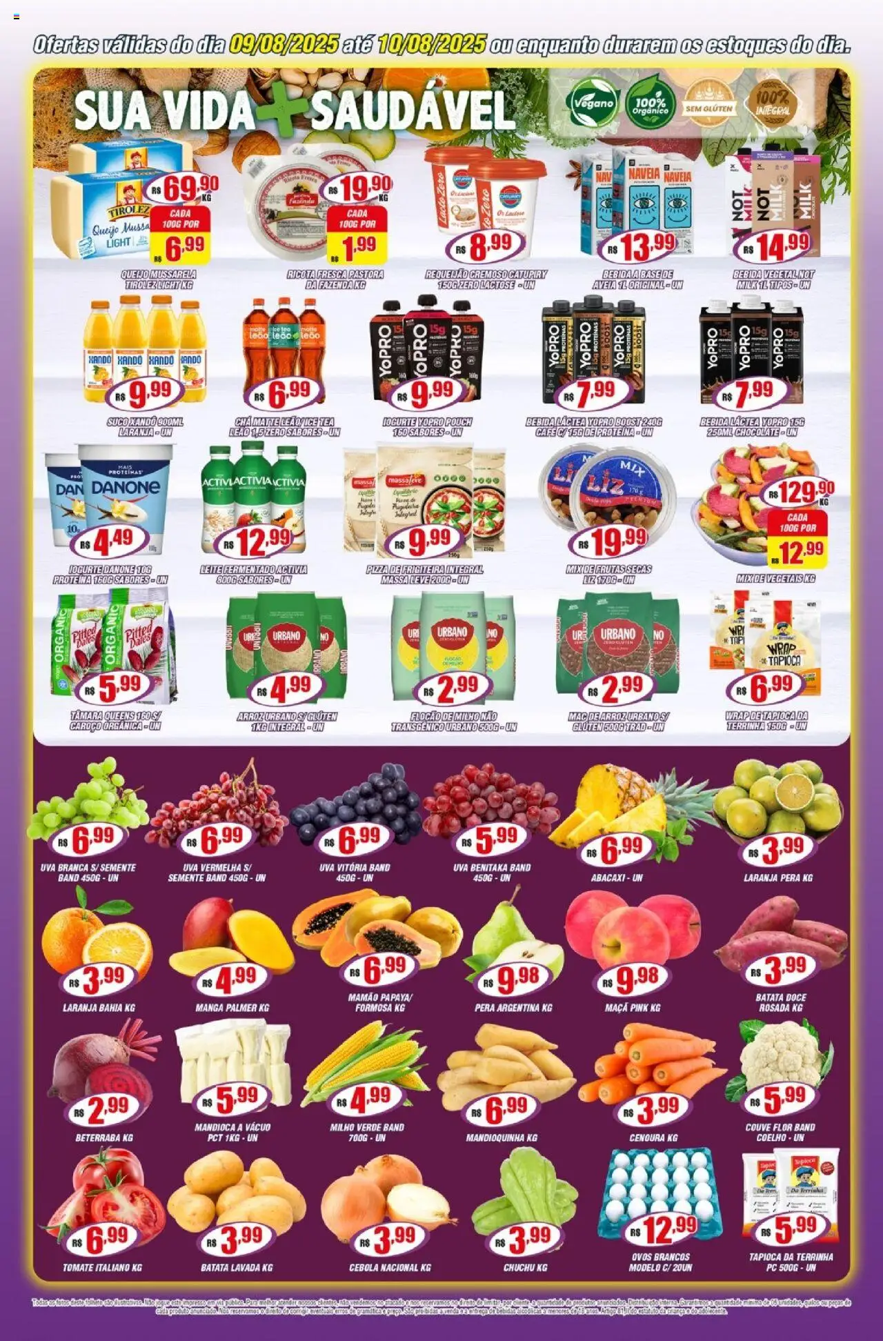 Violeta Supermercados Folheto - válido de 09.08.2025 | Página: 4 | Produtos: Cebola, Pó, Couve, Leite fermentado