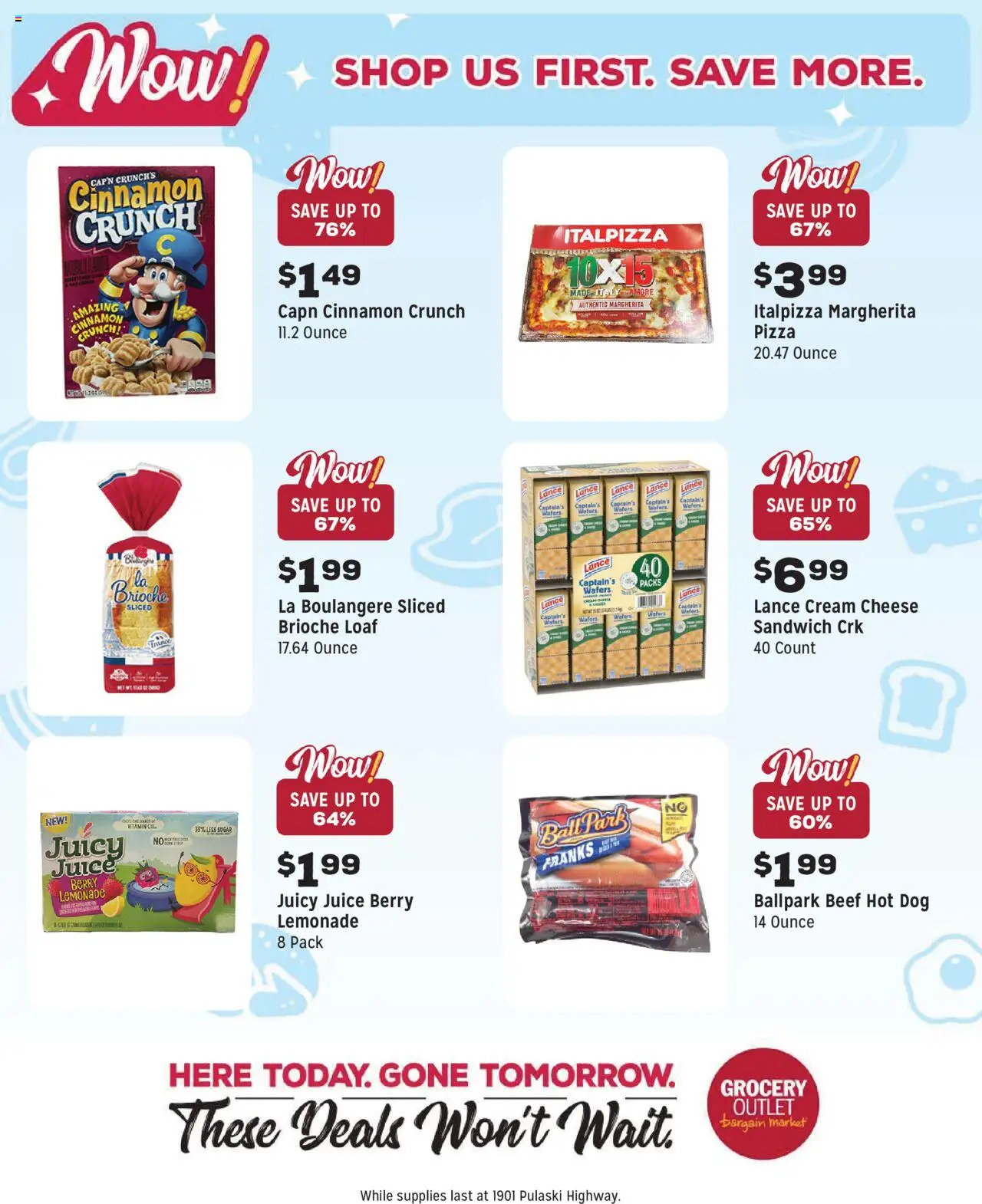 Grocery Outlet Weekly Ad - MD - valid from 10.09.2025 | Page: 4 | Products: Cheese, Beef, Cream, Sugar