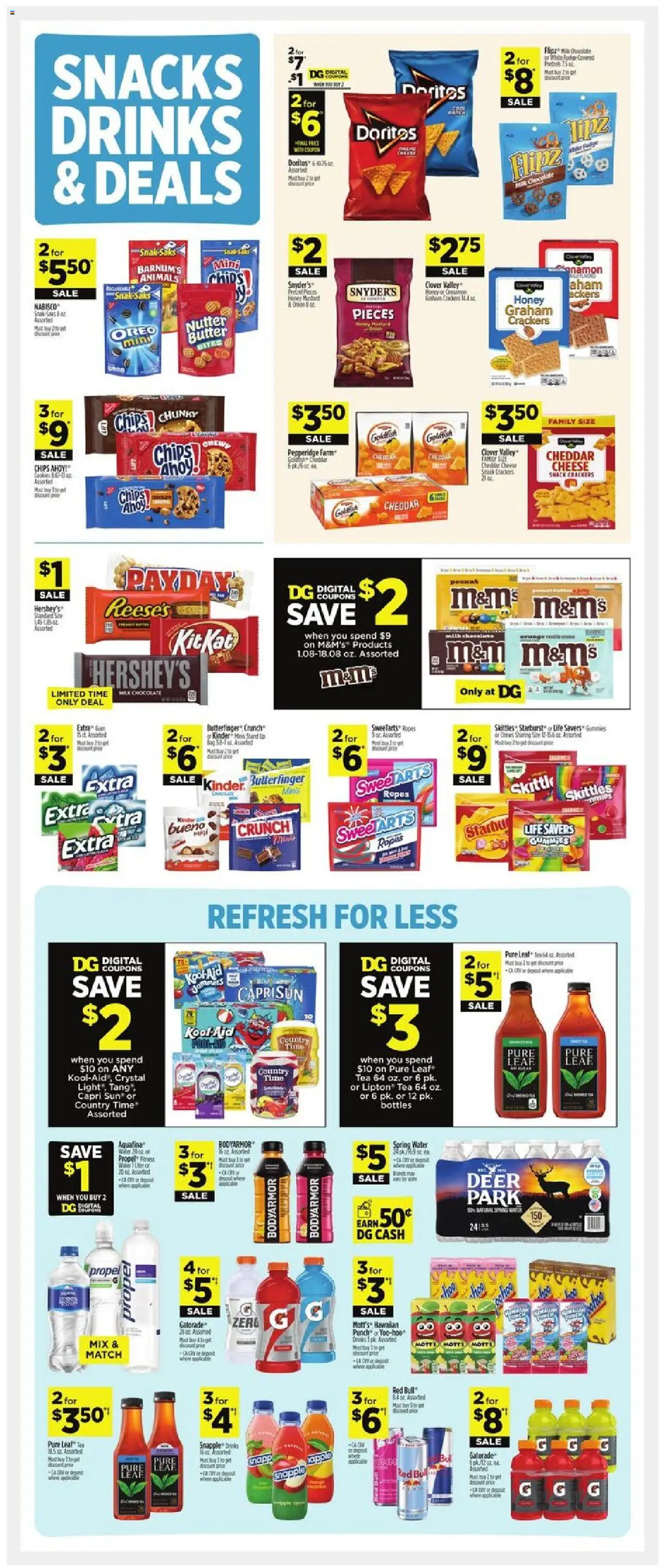 Dollar General Weekly Ad TX - valid from 06.07.2025 | Page: 4 | Products: Oil, Chocolate, Chips, Bag