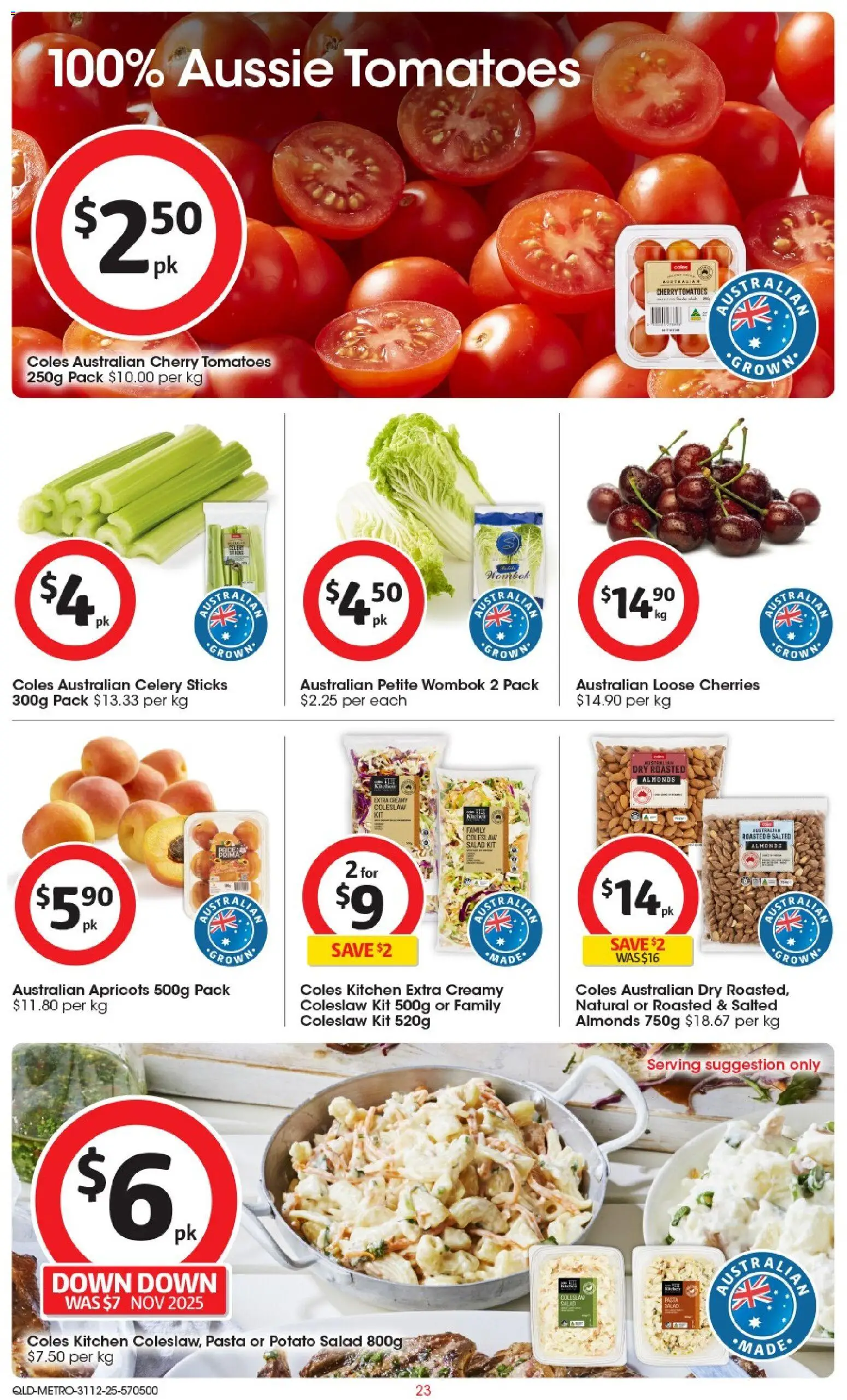 Coles catalogue - valid from 31.12.2025 | Page: 24 | Products: Almonds, Cherries, Tomatoes, Pasta
