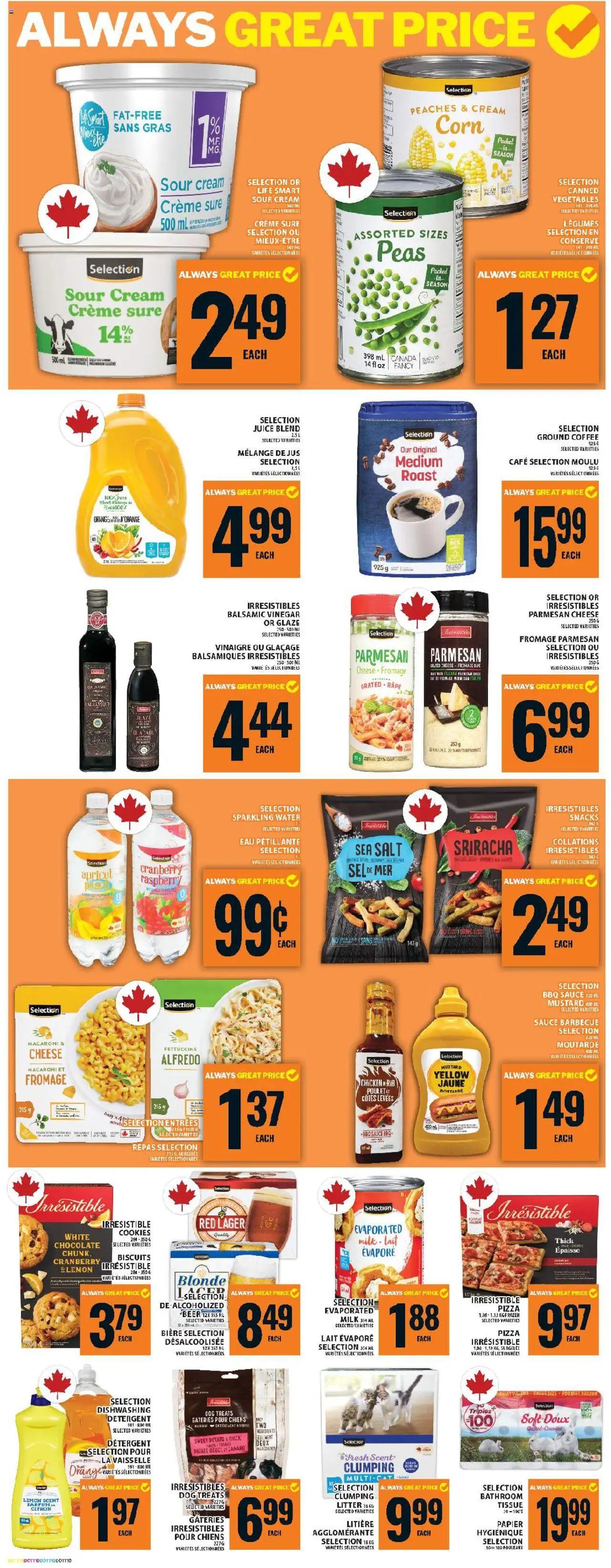 Food Basics flyer valid from 14.08.2025 | Page: 13 | Products: Pizza, Juice, Beer, Chicken