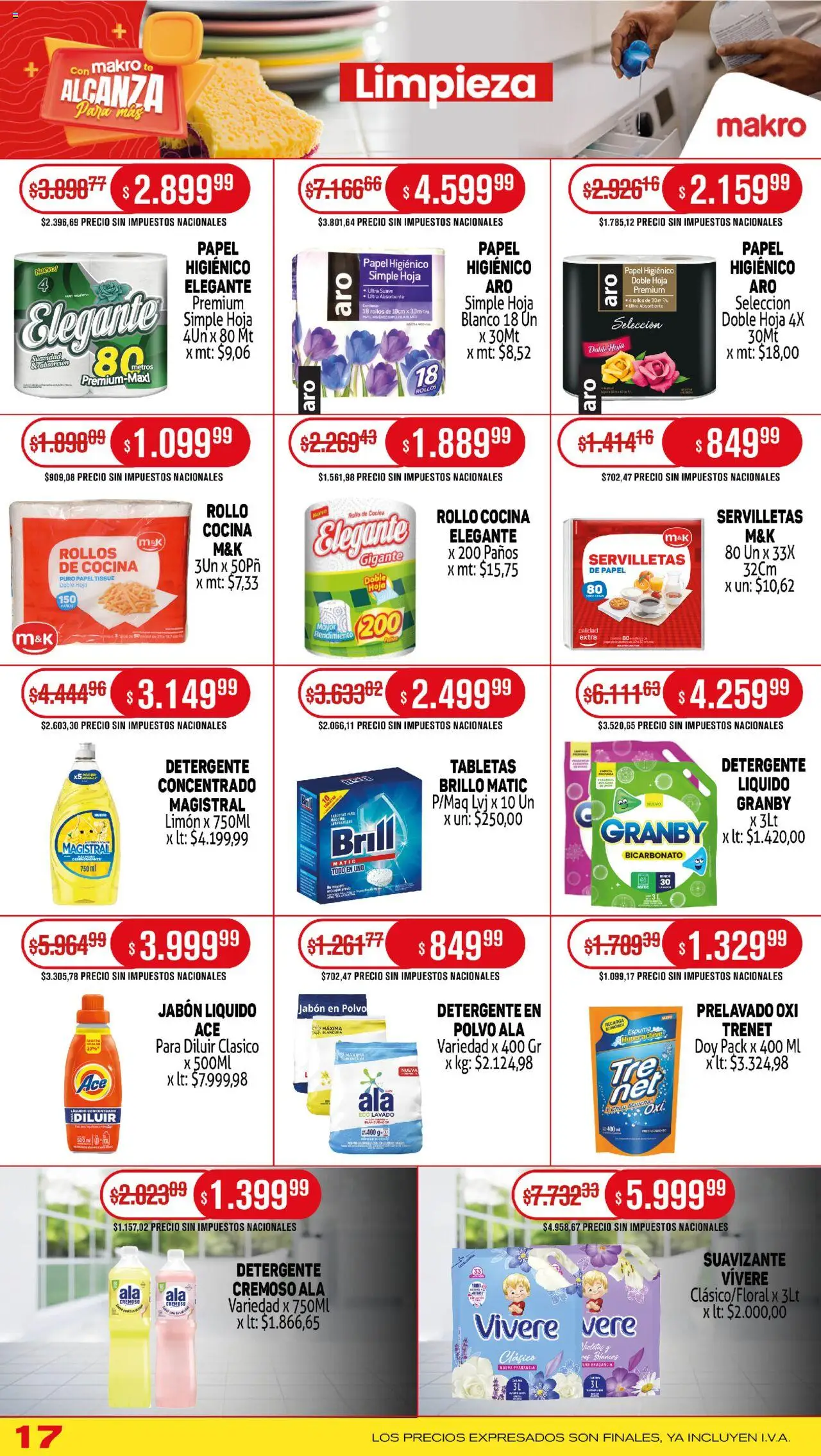 Makro ofertas │ válido desde el 05.06.2025 | Página: 17 | Productos: Polvo, Detergente, Limón, Suavizante