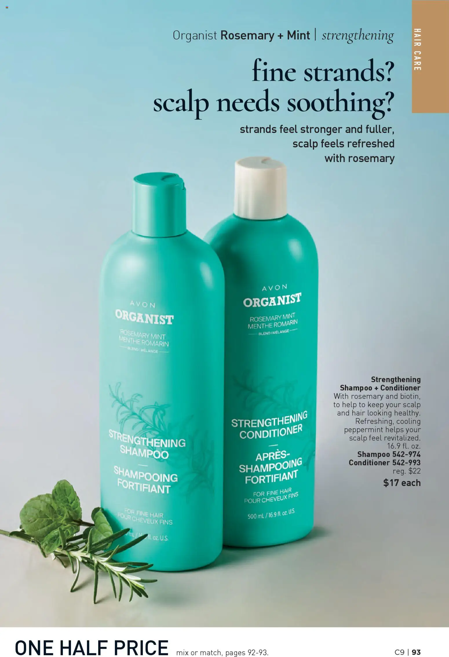 Avon Brochure - valid from 22.04.2026 | Page: 93 | Products: Peppermint, Shampoo, Conditioner