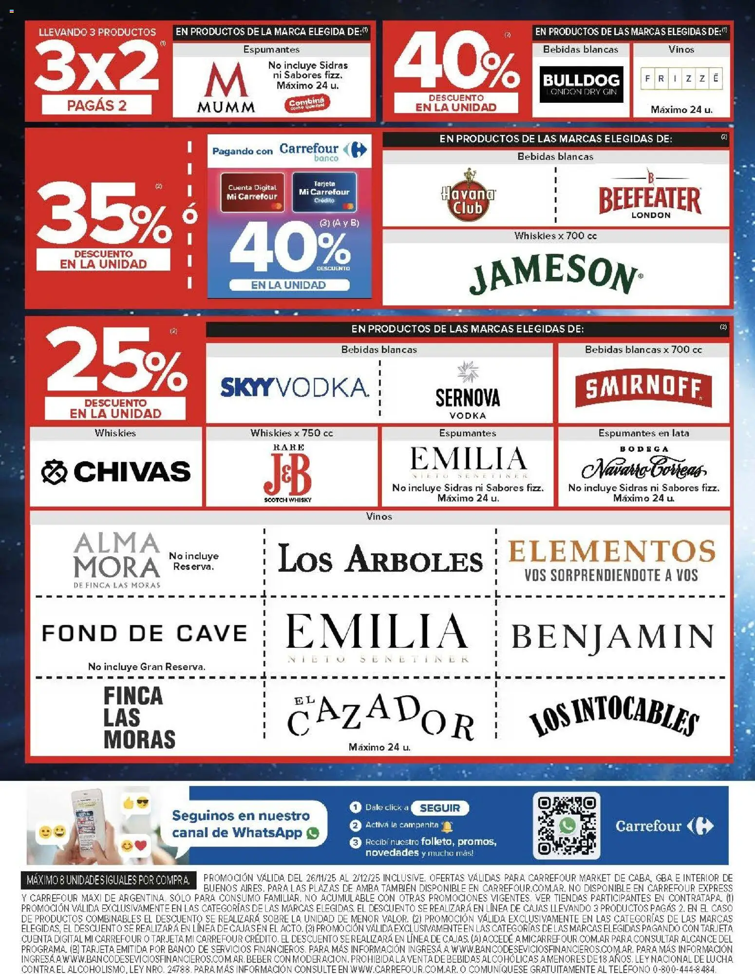 Carrefour Market catálogo │ válido desde el 26.11.2025 | Página: 12 | Productos: Vodka, Whisky, Sobre, Gin