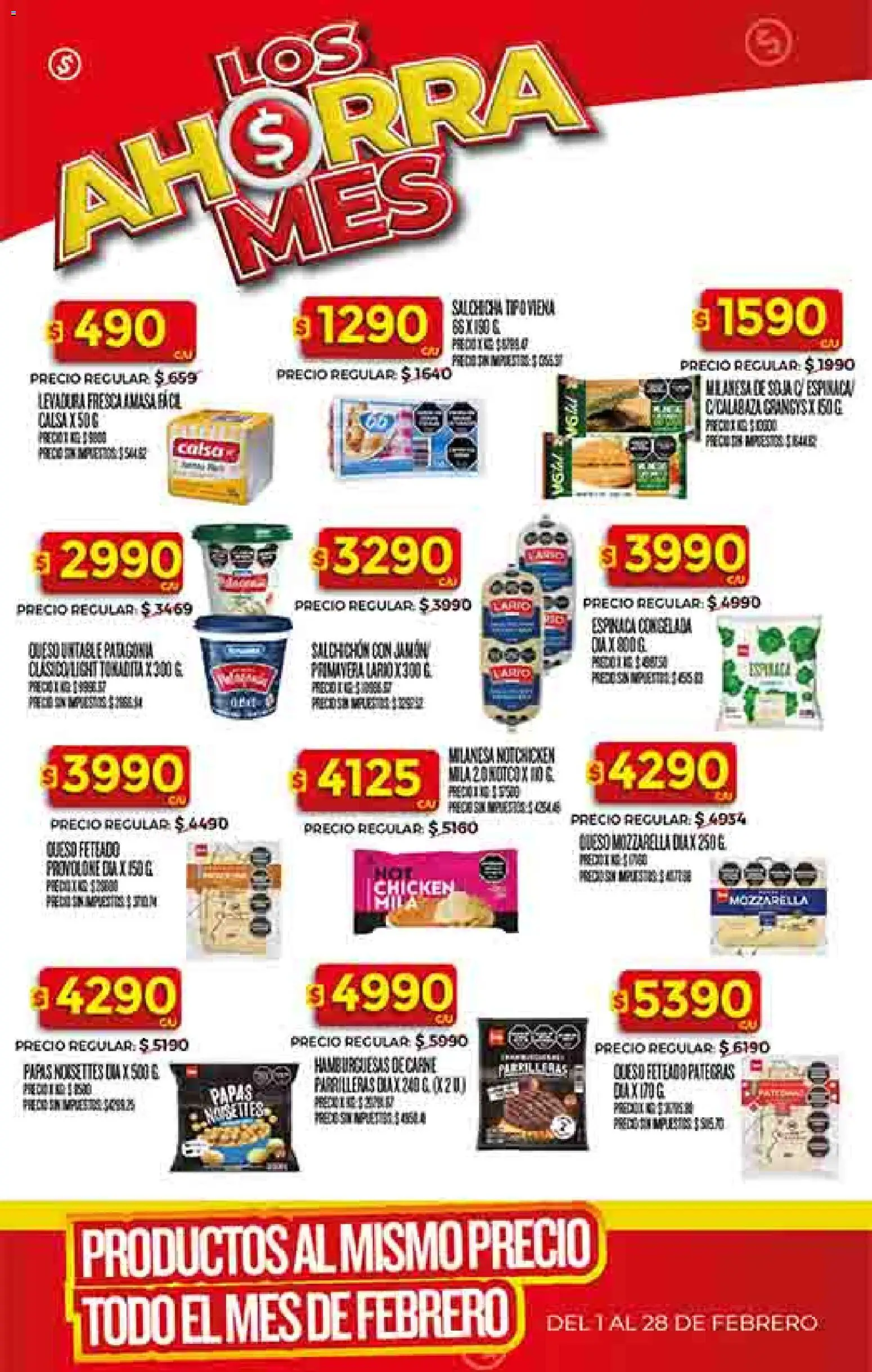 Dia - Ofertas - Salta y Jujuy │ válido desde el 11.02.2026 | Página: 25 | Productos: Salchicha, Queso, Jamón, Espinaca