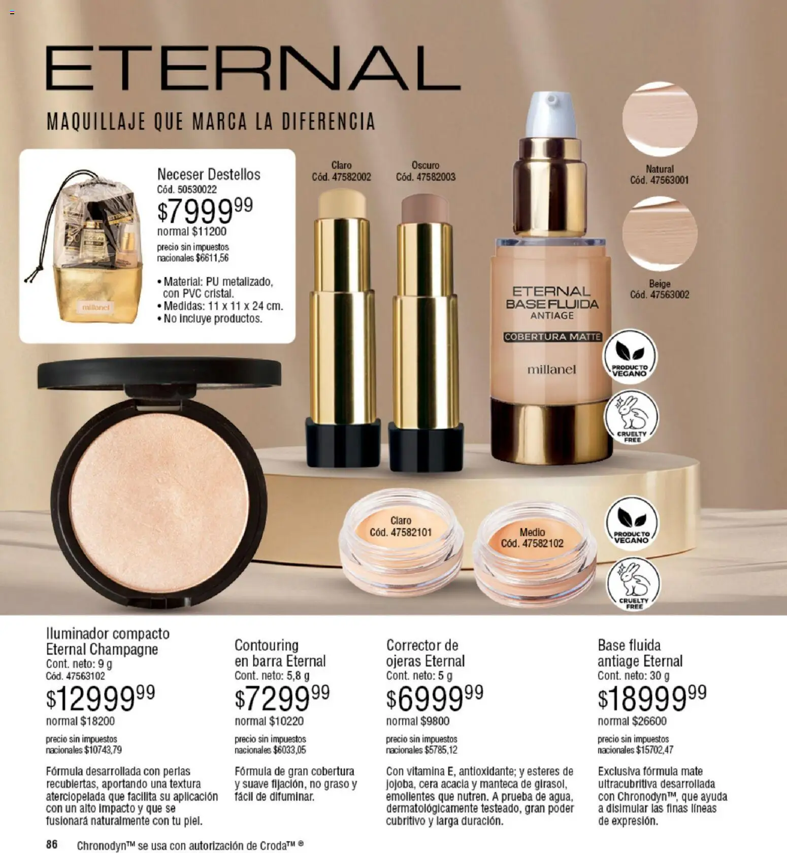 Millanel - Catálogo │ válido desde el 05.01.2026 | Página: 86 | Productos: Mate, Maquillaje, Iluminador, Champagne
