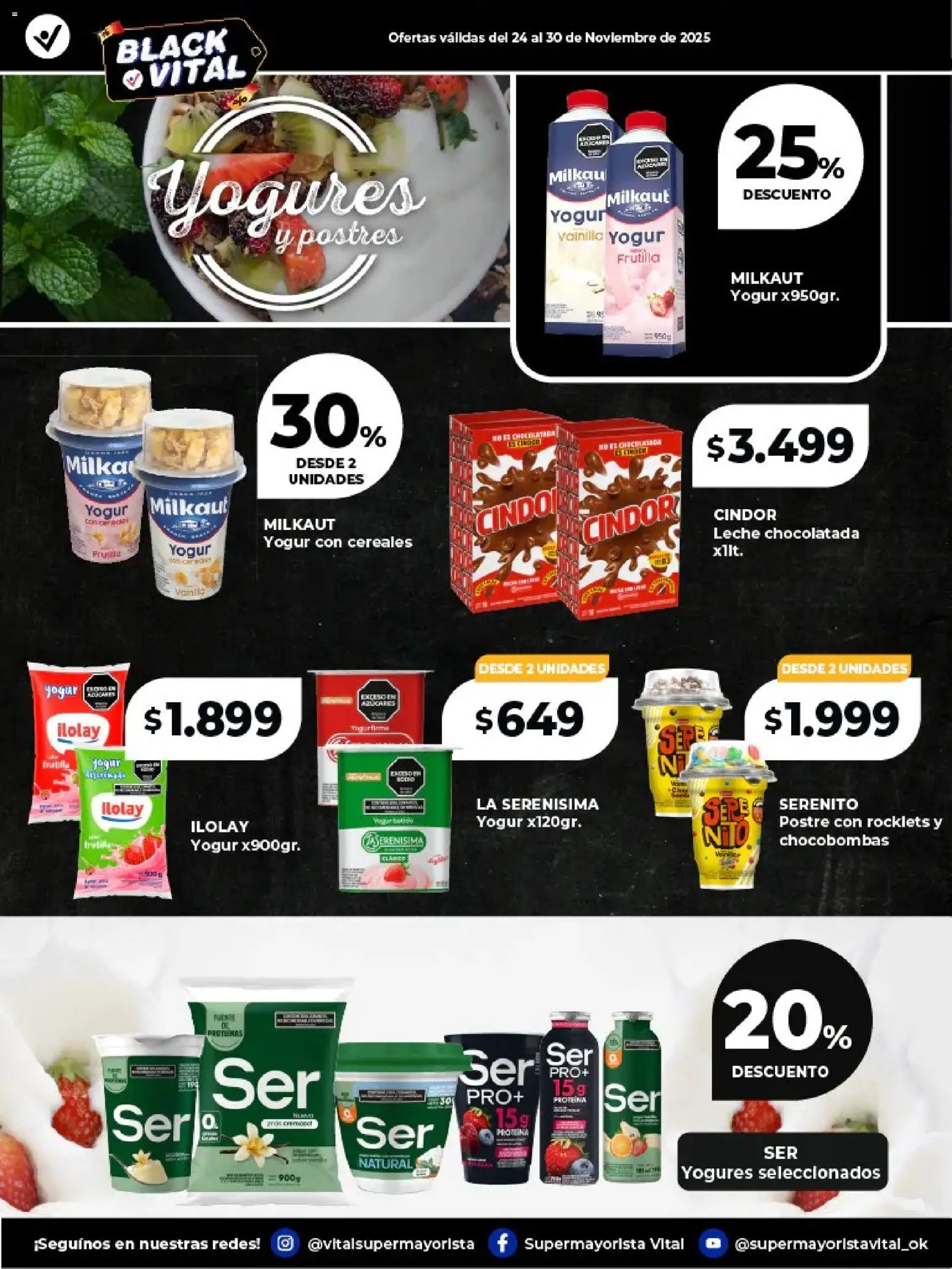 Vital - Especial de frescos │ válido desde el 24.11.2025 | Página: 5 | Productos: Frutilla, Yogur, Chocolatada, Cereales
