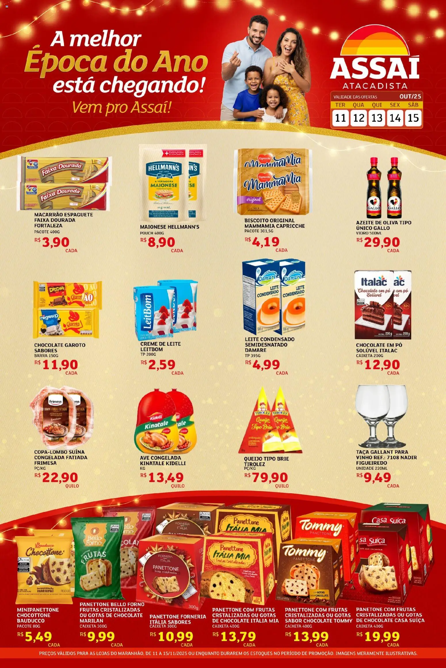 Assaí Atacadista Folheto - válido de 11.11.2025 | Página: 1 | Produtos: Biscoito, Leite, Açúcar, Maionese