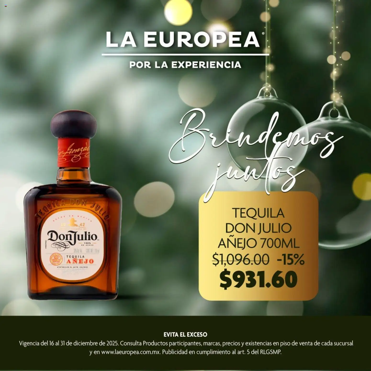 Nuevas ofertas de La Europea válidas en toda la República Mexicana desde el 16.12.2025. ¡Encuentra las mejores ofertas en La Europea catálogo Ofertas! | Página: 7 | Productos: Tequila