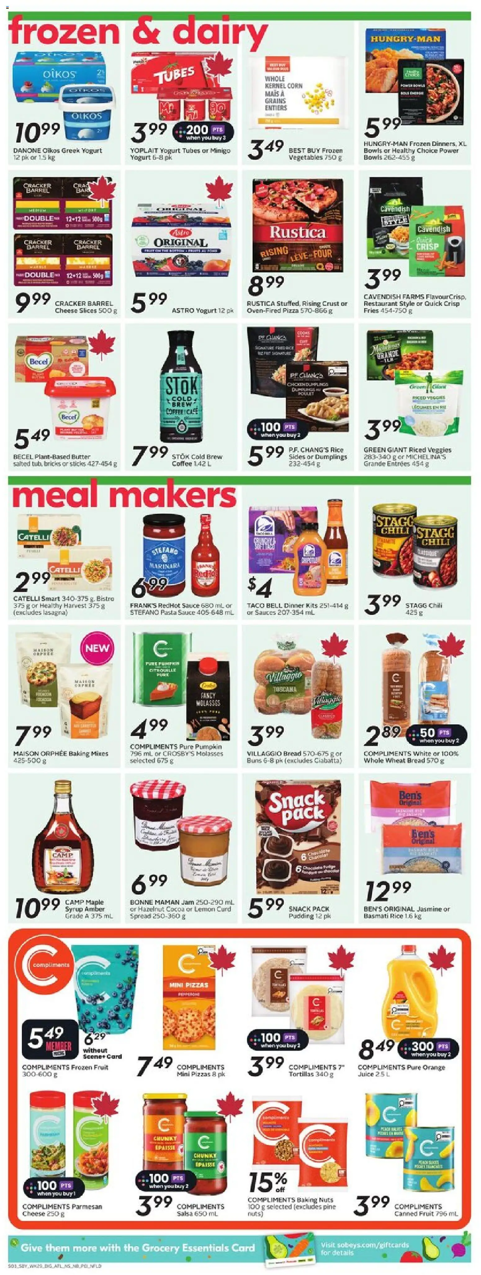Sobeys flyer valid from 13.11.2025 | Page: 11 | Products: Nuts, Coffee, Pumpkin, Juice