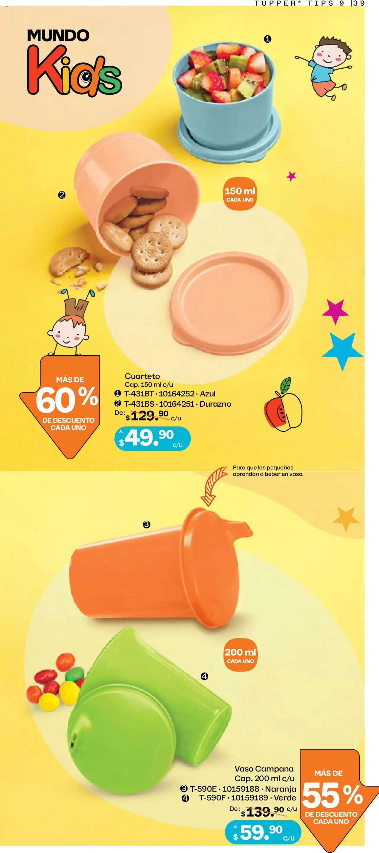 Nuevas ofertas de Tupperware válidas en toda la República Mexicana desde el 11.08.2025. ¡Encuentra las mejores ofertas en Tupperware catálogo! | Página: 39 | Productos: Durazno, Campana