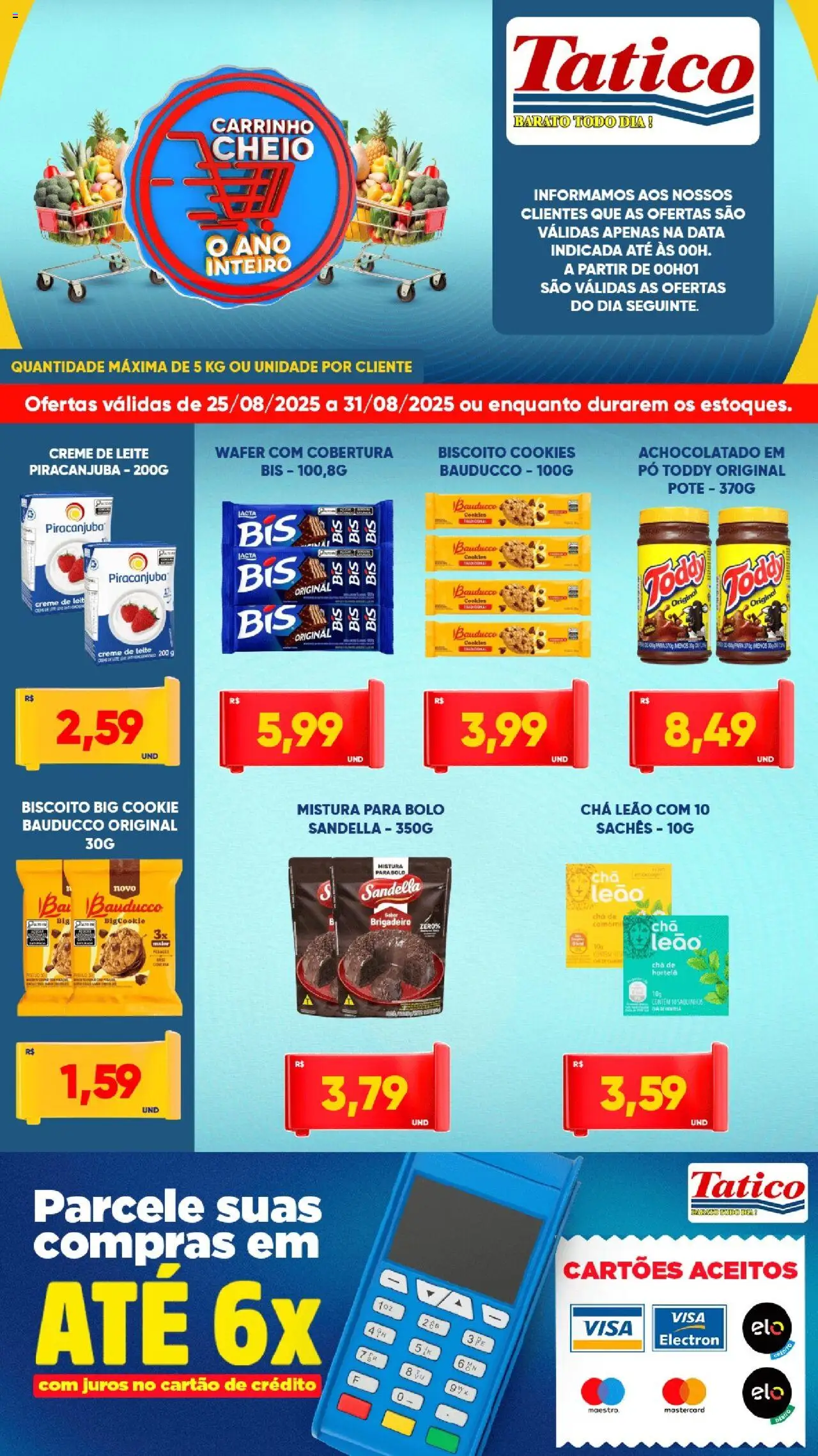 Tatico Folheto - válido de 25.08.2025 | Página: 5 | Produtos: Pó, Bolo, Creme de leite, Mistura para bolo