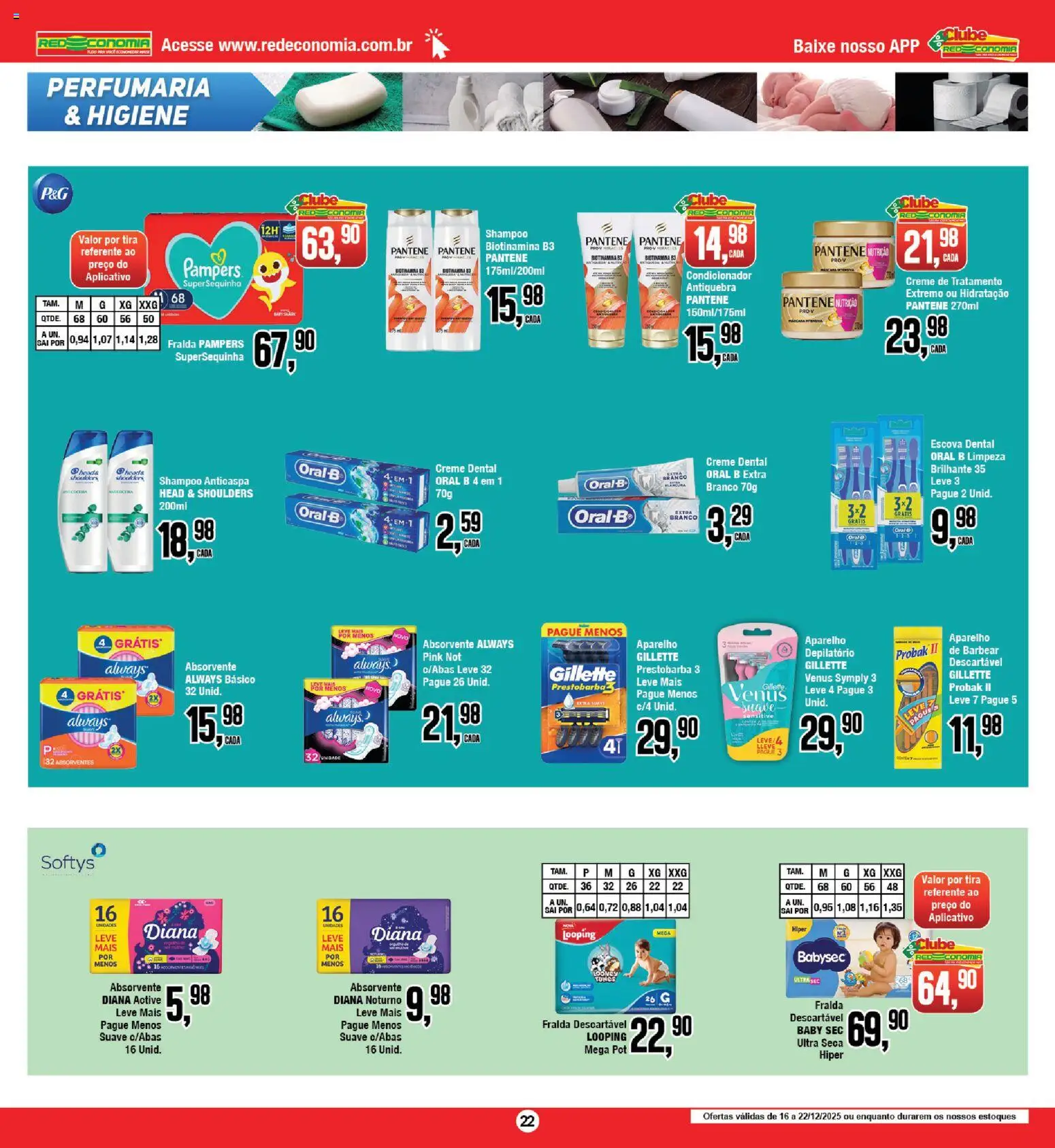 RedEconomia Folheto - válido de 16.12.2025 | Página: 22 | Produtos: Shampoo, Condicionador, Creme, Creme dental
