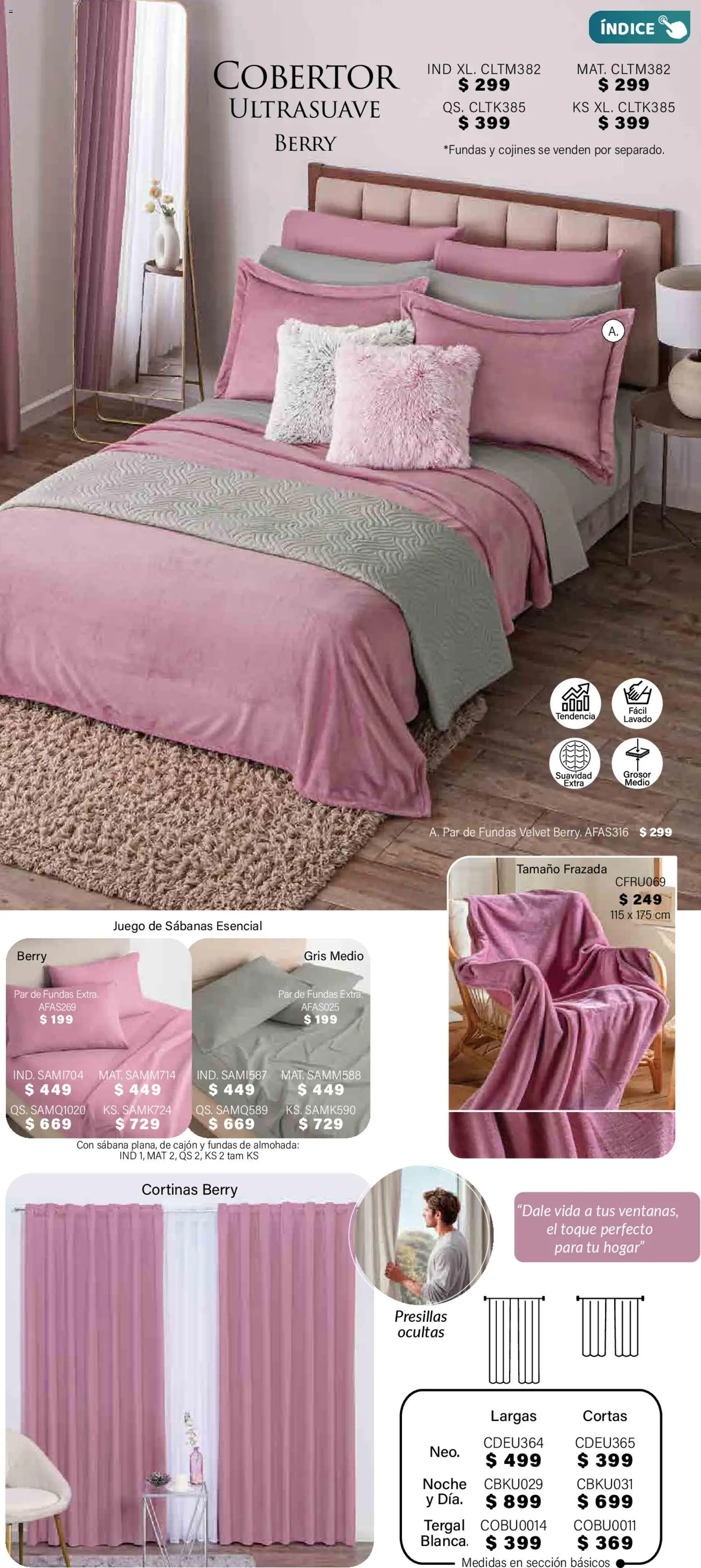 Nuevas ofertas de Colchas Concord válidas en toda la República Mexicana desde el 01.11.2025. ¡Encuentra las mejores ofertas en Colchas Concord Buen Fin! | Página: 381 | Productos: Cobertor, Juego, Almohada, Sabanas