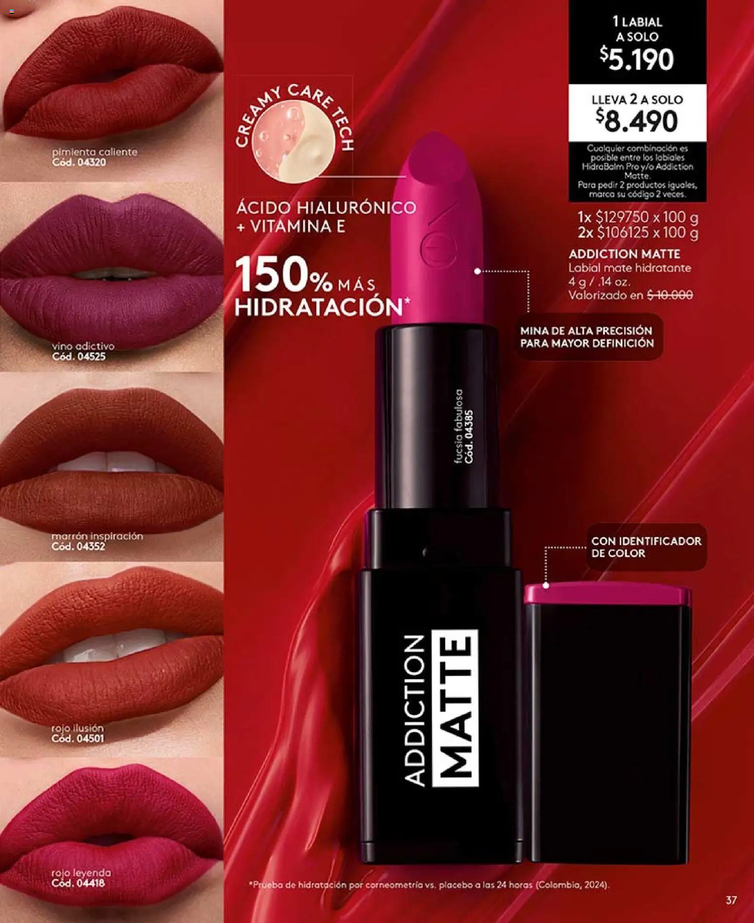 Catálogo Ésika Campaña 7 │ válido desde el 18.04.2026 | Página: 37 | Productos: Pimienta, Mate, Vino, Labial