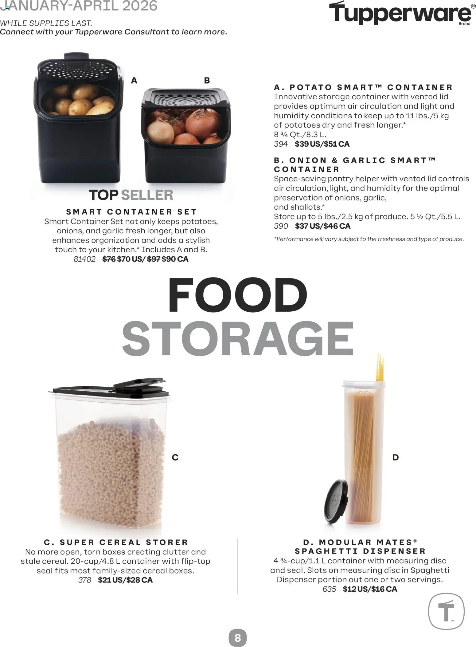Tupperware flyer valid from 01.01.2026 | Page: 8 | Products: Potatoes