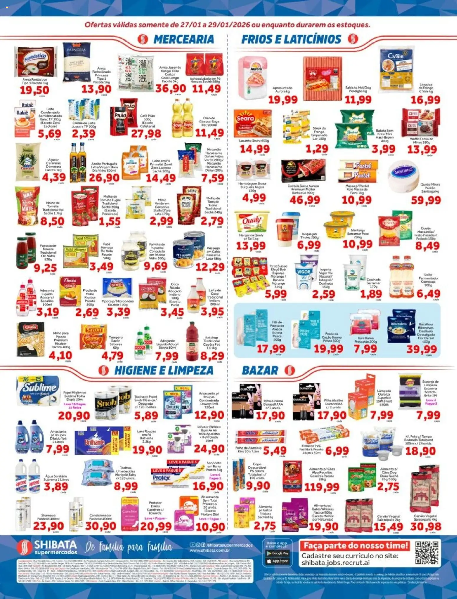 Shibata Folheto - válido de 27.01.2026 | Página: 2 | Produtos: Pêssego, Feijão, Café, Absorvente