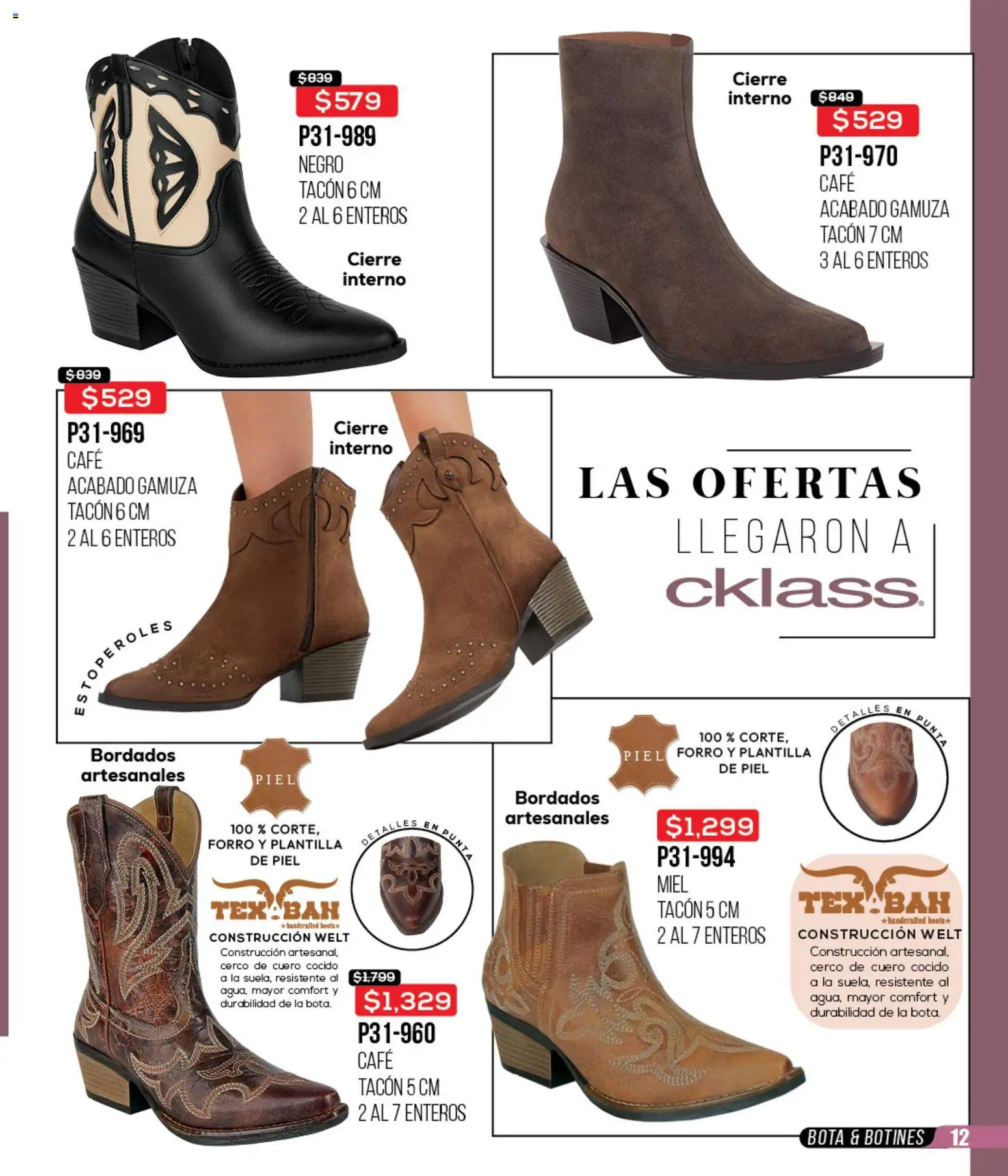 Nuevas ofertas de Cklass válidas en toda la República Mexicana desde el 12.01.2026. ¡Encuentra las mejores ofertas en Cklass catálogo Mega Ofertas Ropa! | Página: 176 | Productos: Café, Gamuza, Botines