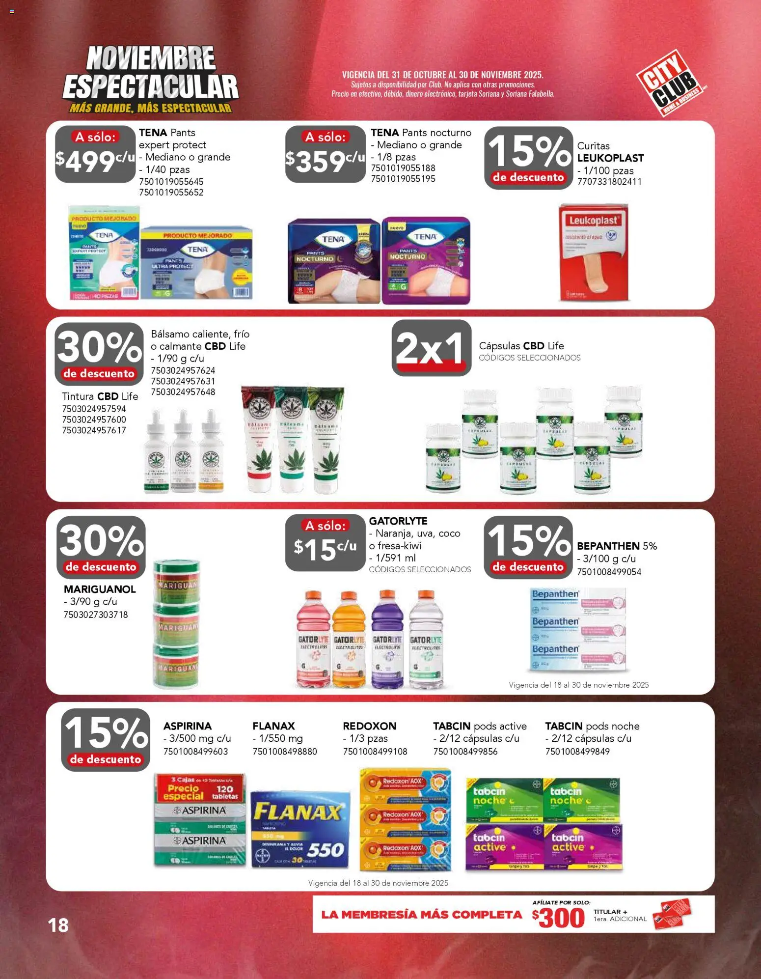 Nuevas ofertas de City Club válidas en toda la República Mexicana desde el 31.10.2025. ¡Encuentra las mejores ofertas en City Club Buen Fin! | Página: 18 | Productos: Tintura, Bálsamo, Pants