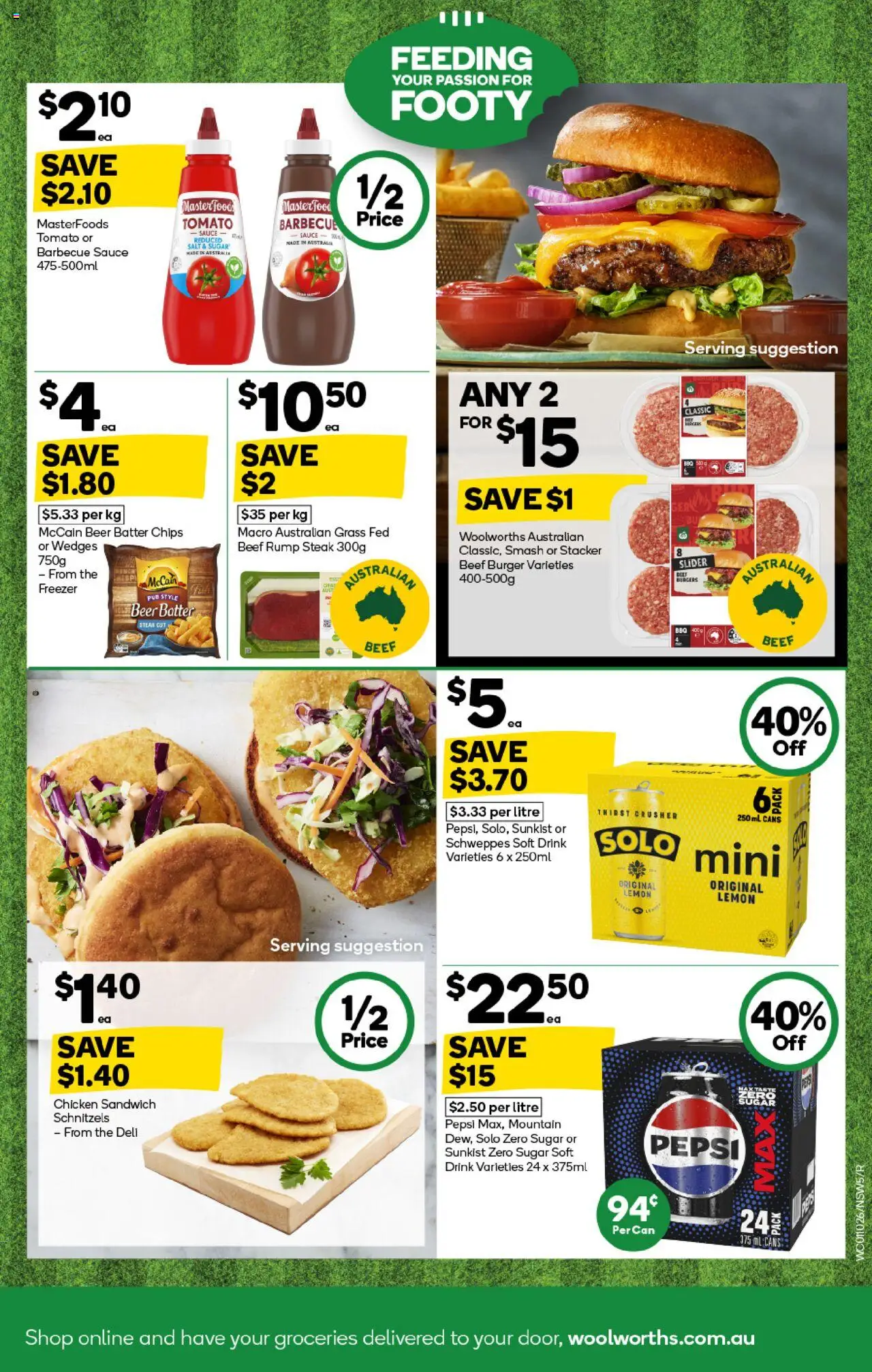 Woolworths catalogue - valid from 01.10.2025 | Page: 5 | Products: Beer, Chicken, Pepsi, Lemon