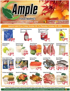 Preview of Ample Food Market weekly flyer / circulaire from shop Ample Food Market valid from 03.10.2025