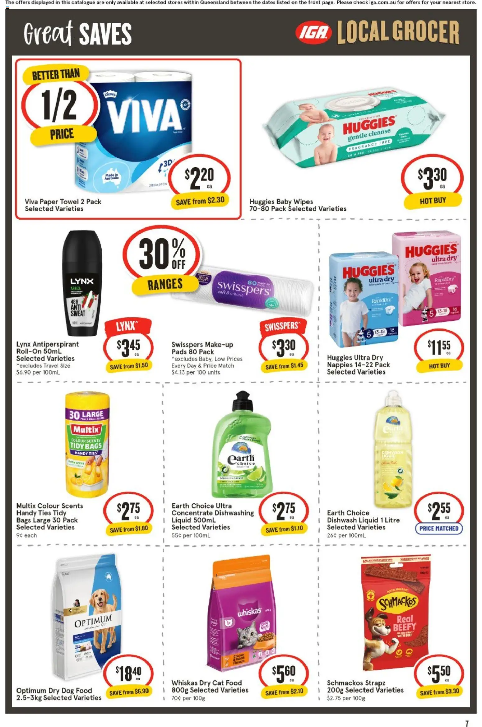 IGA catalogue - valid from 25.02.2026 | Page: 7 | Products: Makeup, Antiperspirant, Nappies, Dog food