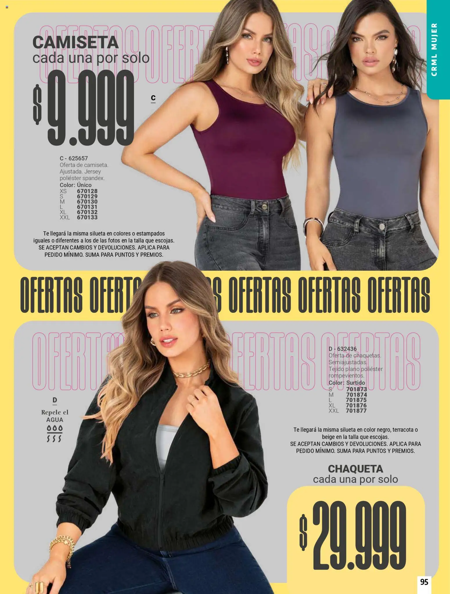 Carmel revista - valida desde el 01.05.2026 | Página: 95 | Productos: Agua, Té, Camiseta, Chaqueta