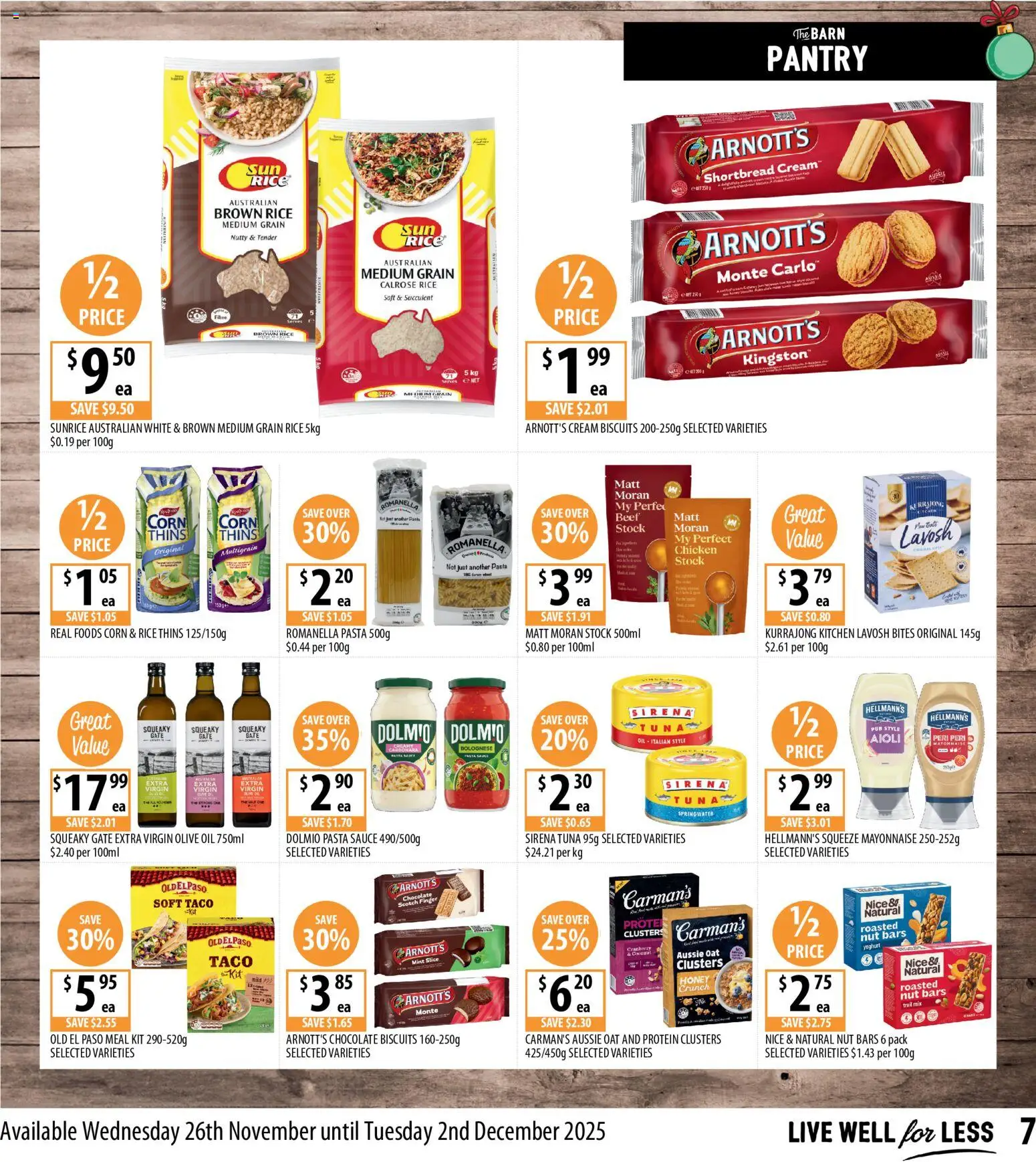 Supabarn catalogue - valid from 26.11.2025 | Page: 7 | Products: Oil, Rice, Pasta, Biscuits