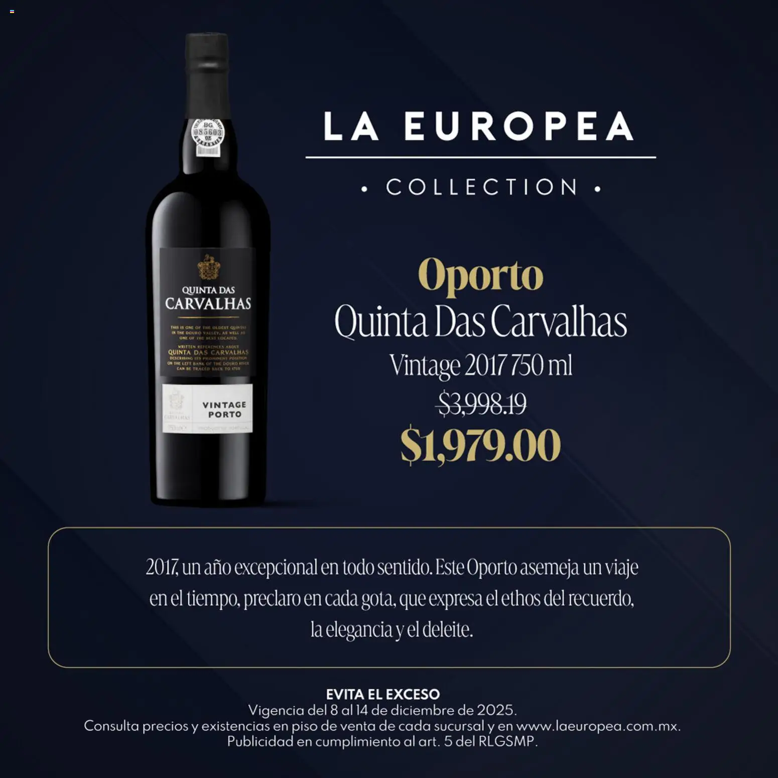 Nuevas ofertas de La Europea válidas en toda la República Mexicana desde el 08.12.2025. ¡Encuentra las mejores ofertas en La Europea catálogo Grandes Vinos! | Página: 4