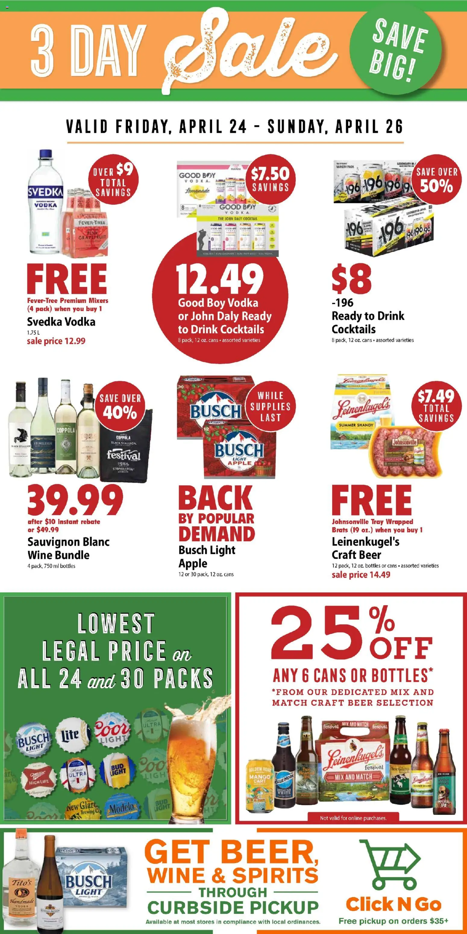 Festival Foods Weekly Ad - valid from 22.04.2026 | Page: 2 | Products: Wine, Beer, Apples, Mango