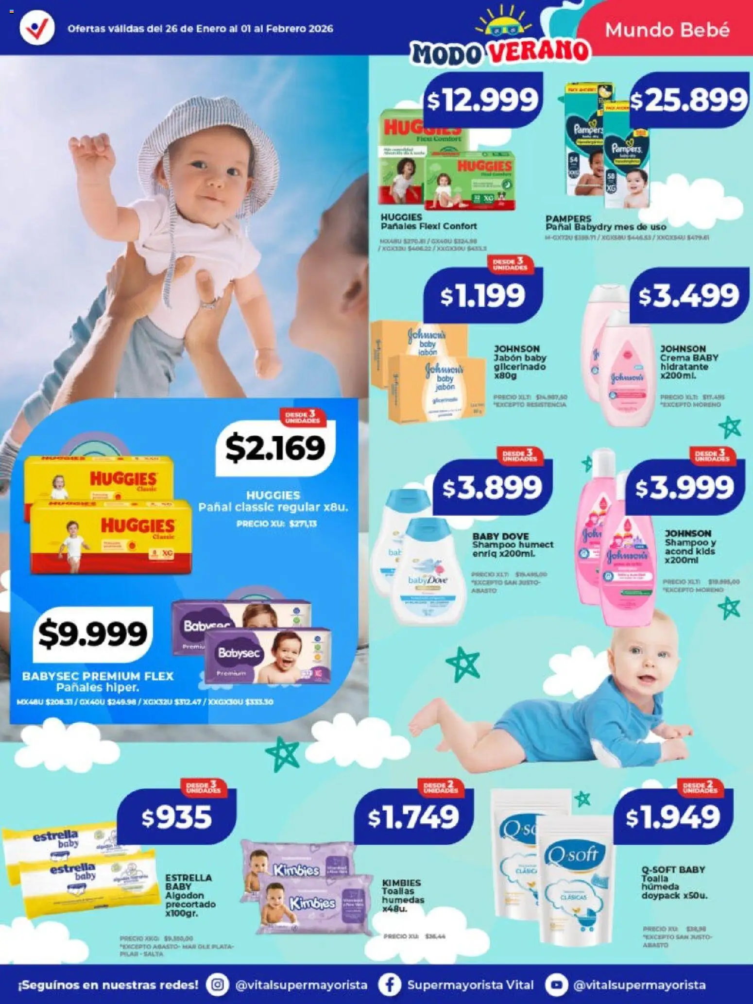 Vital - Ofertas - Laferrere  │ válido desde el 26.01.2026 | Página: 5 | Productos: Algodón, Toallas, Pañales, Crema