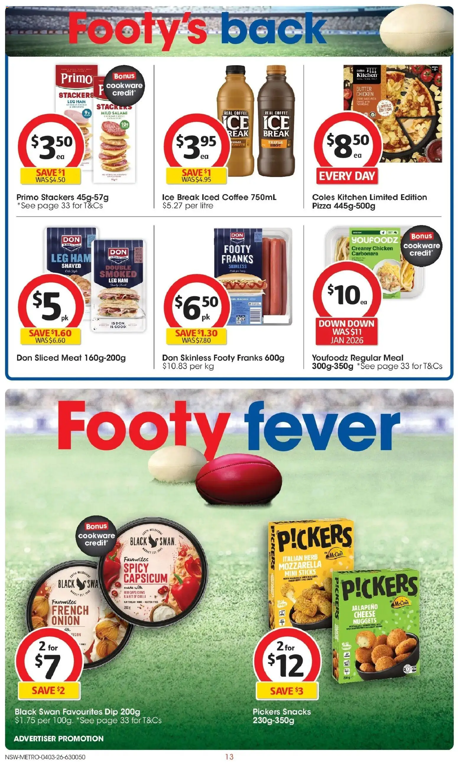 Coles catalogue - valid from 04.03.2026 | Page: 13 | Products: Herb, Cheese, Ham, Meat