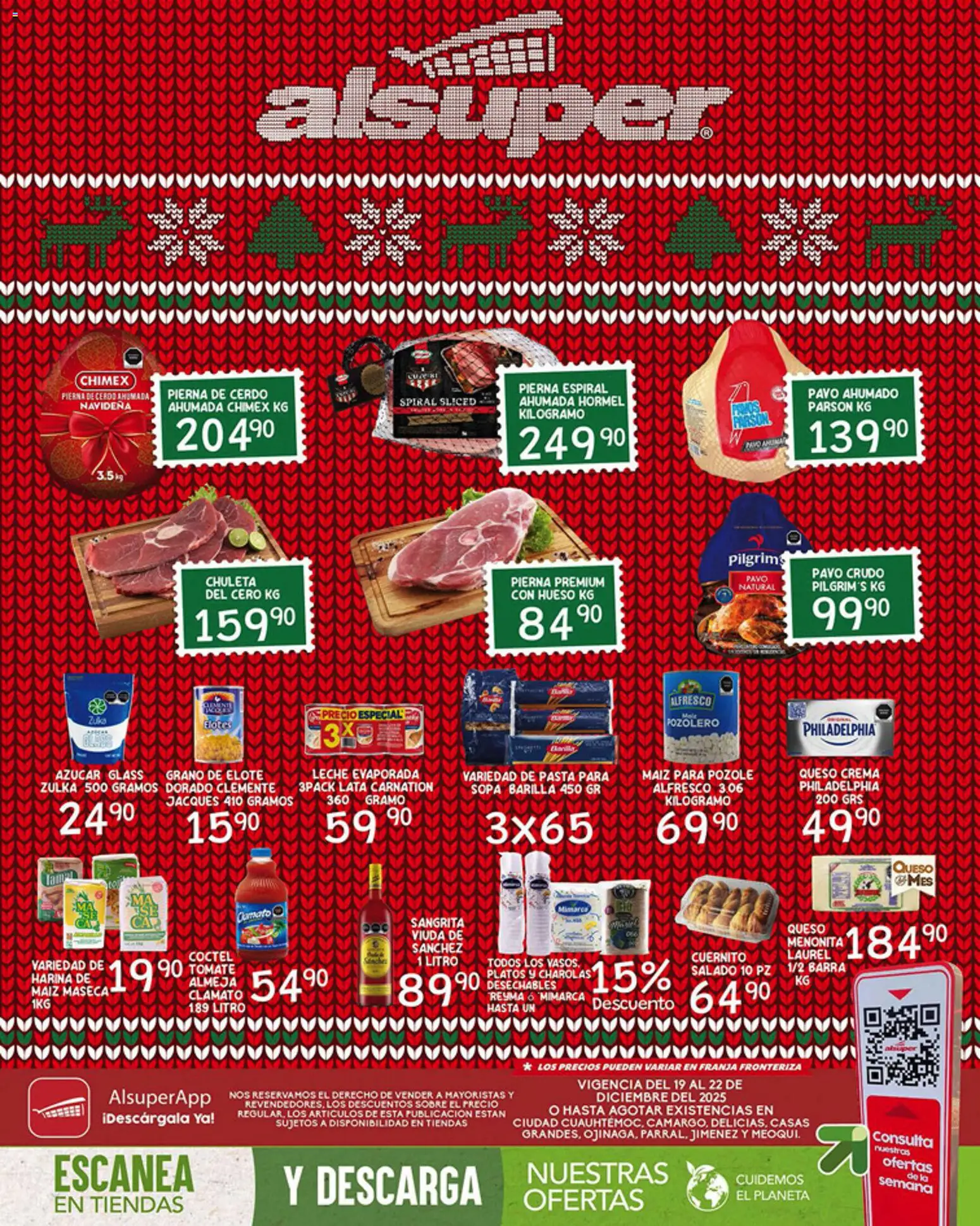Nuevas ofertas de Alsuper válidas en toda la República Mexicana desde el 19.12.2025. ¡Encuentra las mejores ofertas en Alsuper folleto Chihuahua Estado! | Página: 1 | Productos: Harina, Azúcar, Leche, Pasta