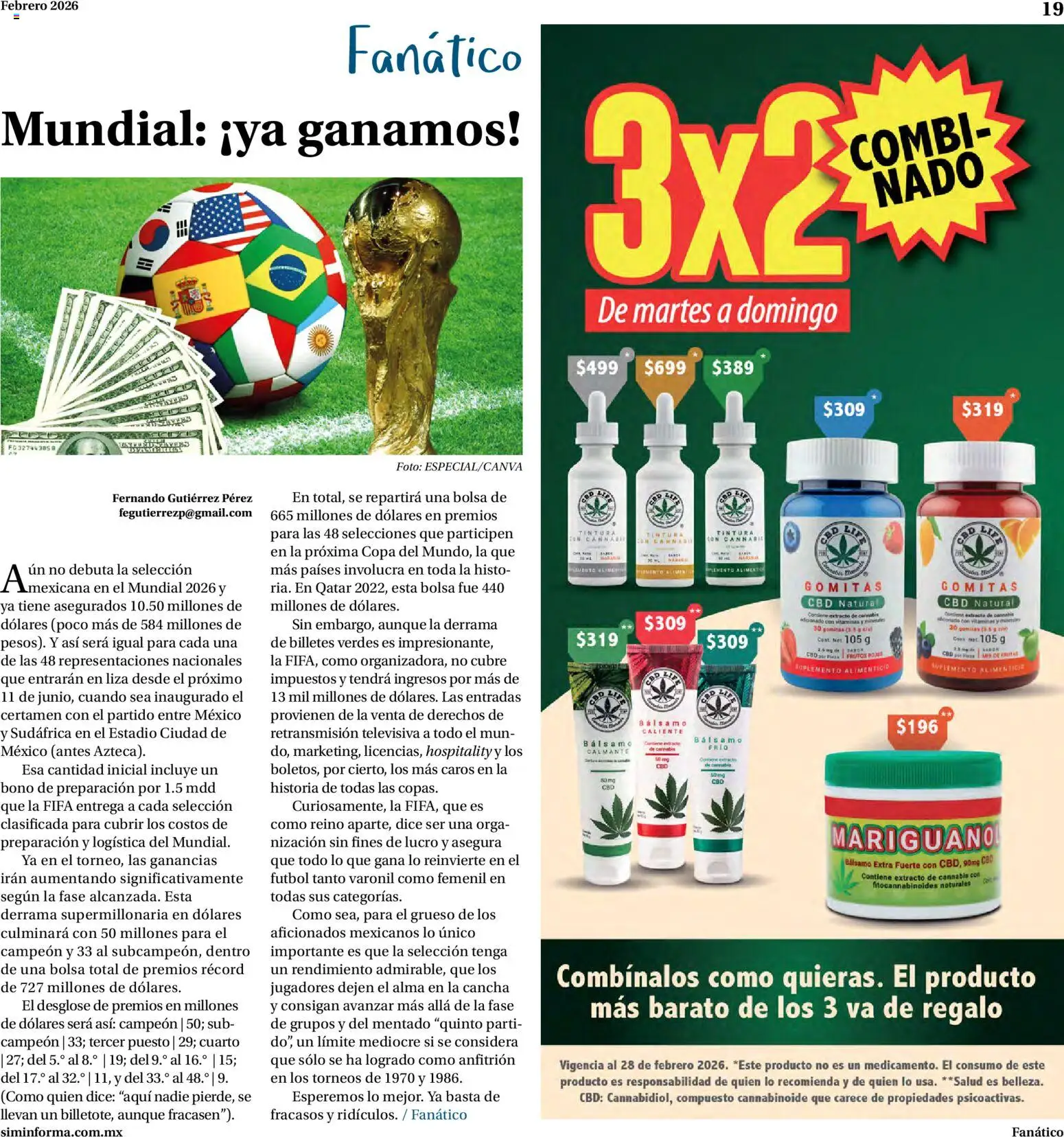 Nuevas ofertas de Farmacias Similares válidas en toda la República Mexicana desde el 01.02.2026. ¡Encuentra las mejores ofertas en Farmacias Similares catálogo! | Página: 19 | Productos: Bolsa, Bálsamo, Vitaminas, Gomitas