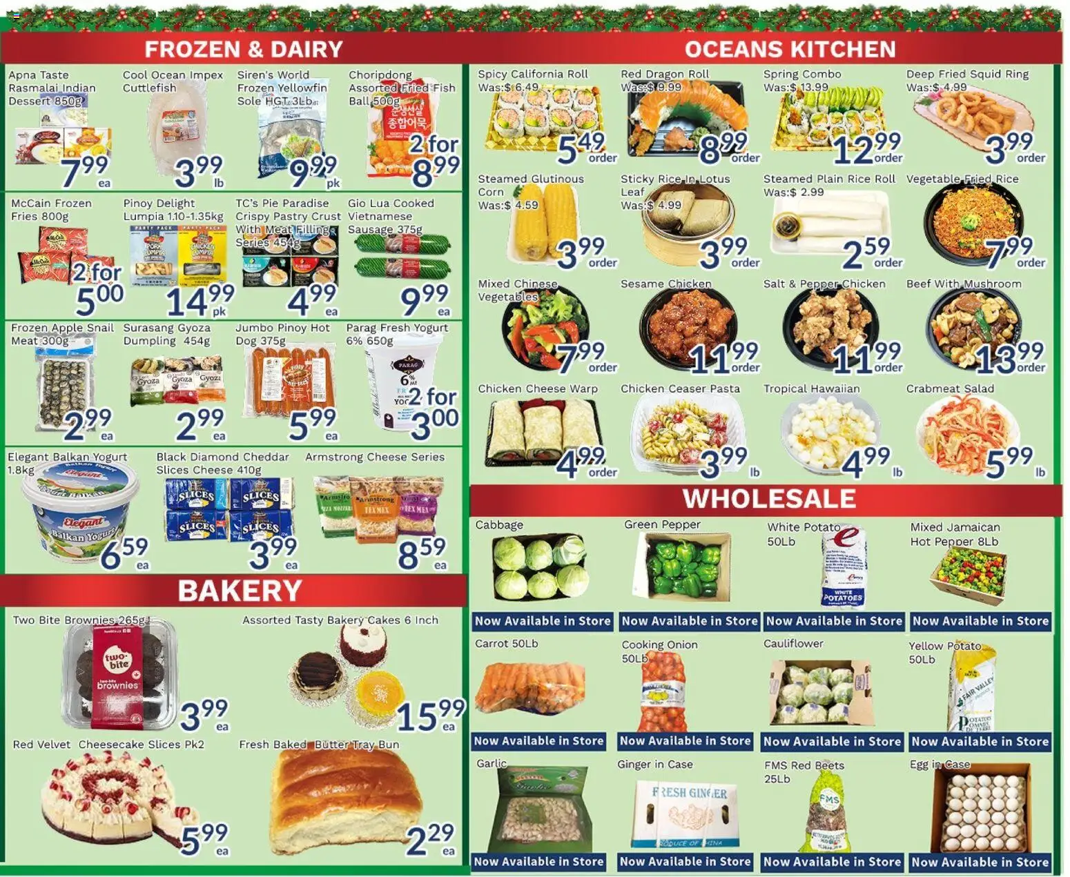Oceans flyer valid from 12.12.2025 | Page: 3 | Products: Fish, Pasta, Bakery, Chicken