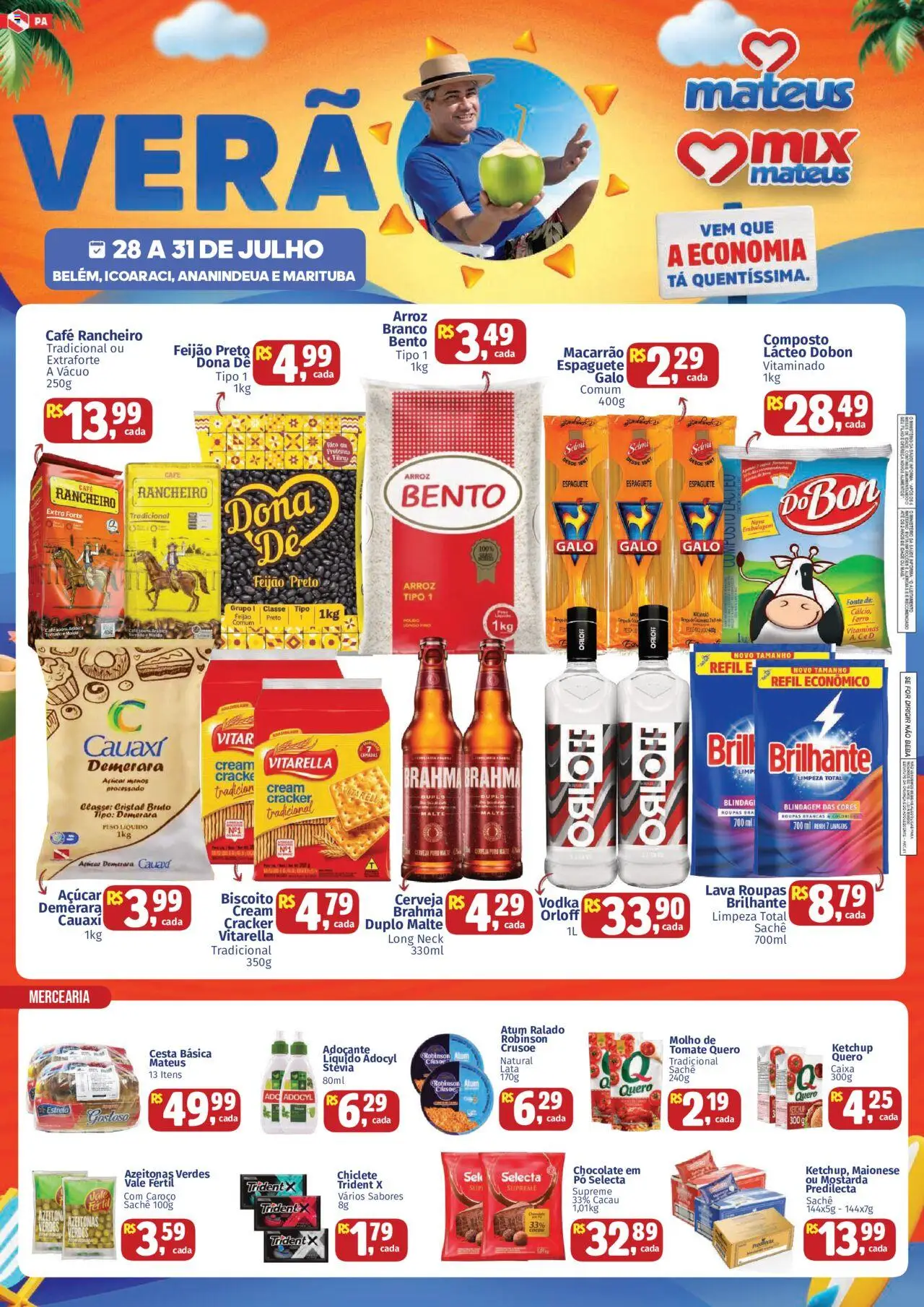Mateus Folheto - válido de 28.07.2025 | Página: 1 | Produtos: Ferro, Stevia, Vodka, Maionese