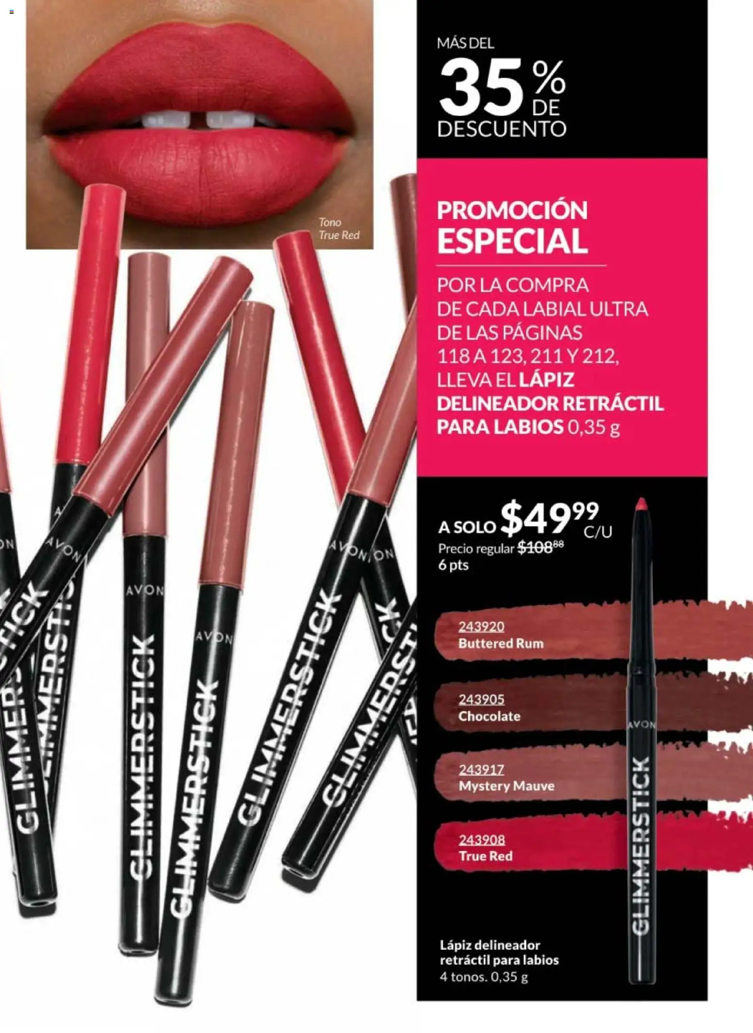 Nuevas ofertas de AVON válidas en toda la República Mexicana desde el 28.11.2025. ¡Encuentra las mejores ofertas en AVON campaña 18 2025! | Página: 115 | Productos: Chocolate, Delineador